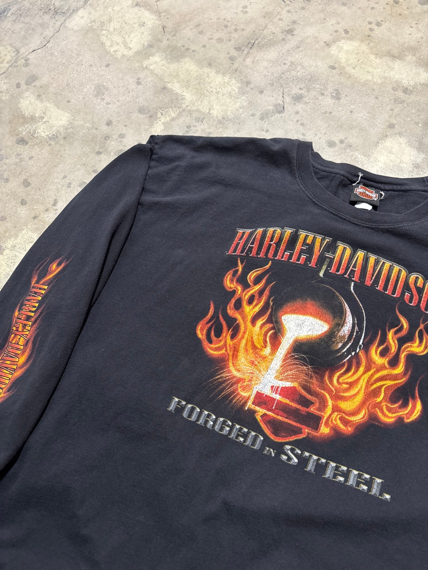 Harley Davidson flame long sleeve shirt size XXL