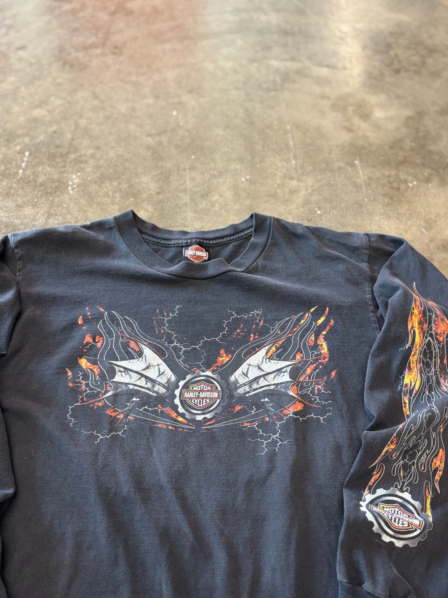 Vintage Harley Davidson bat wing long sleeve size large