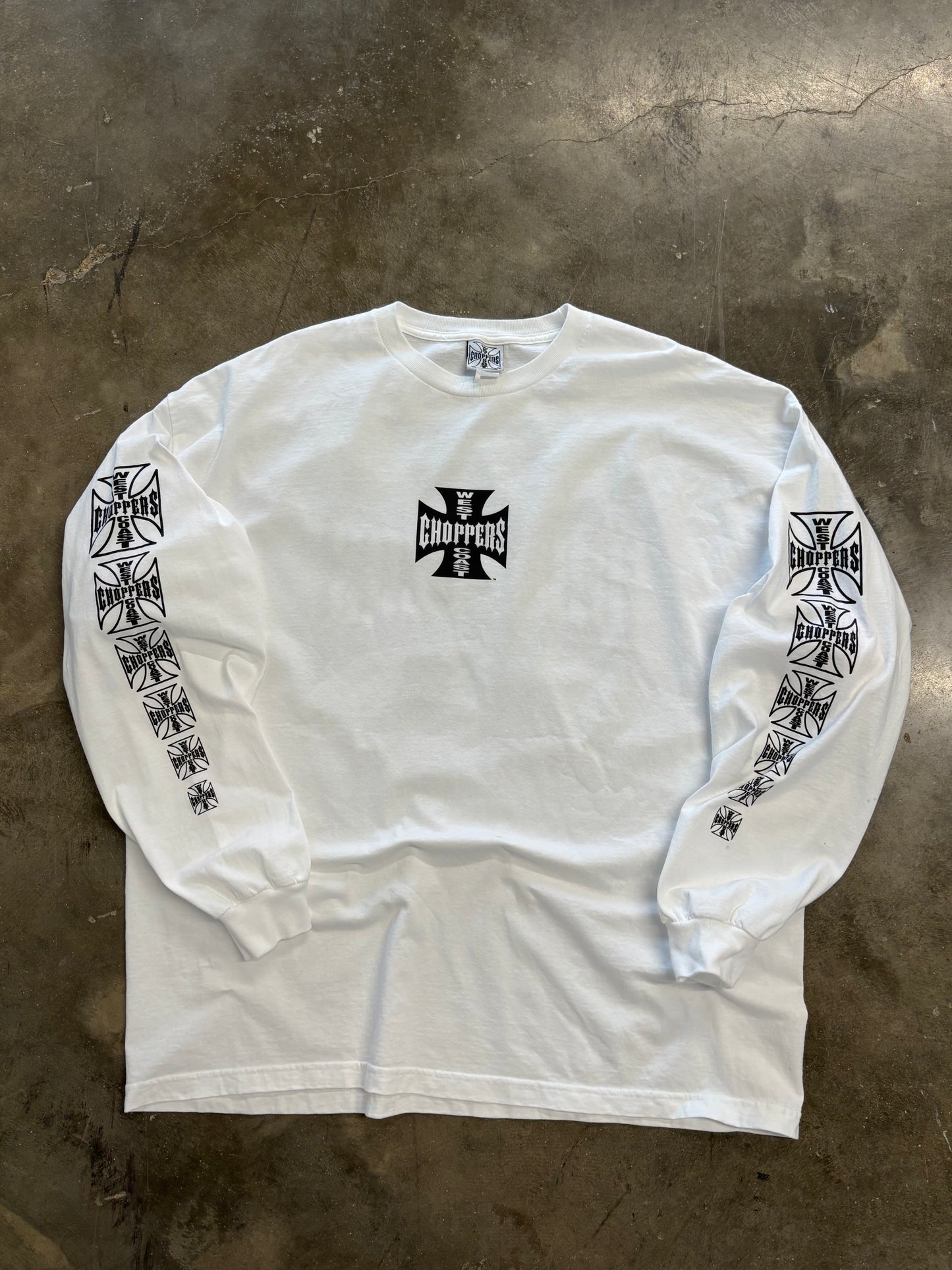 Vintage West Coast Choppers white long sleeve size xxxl
