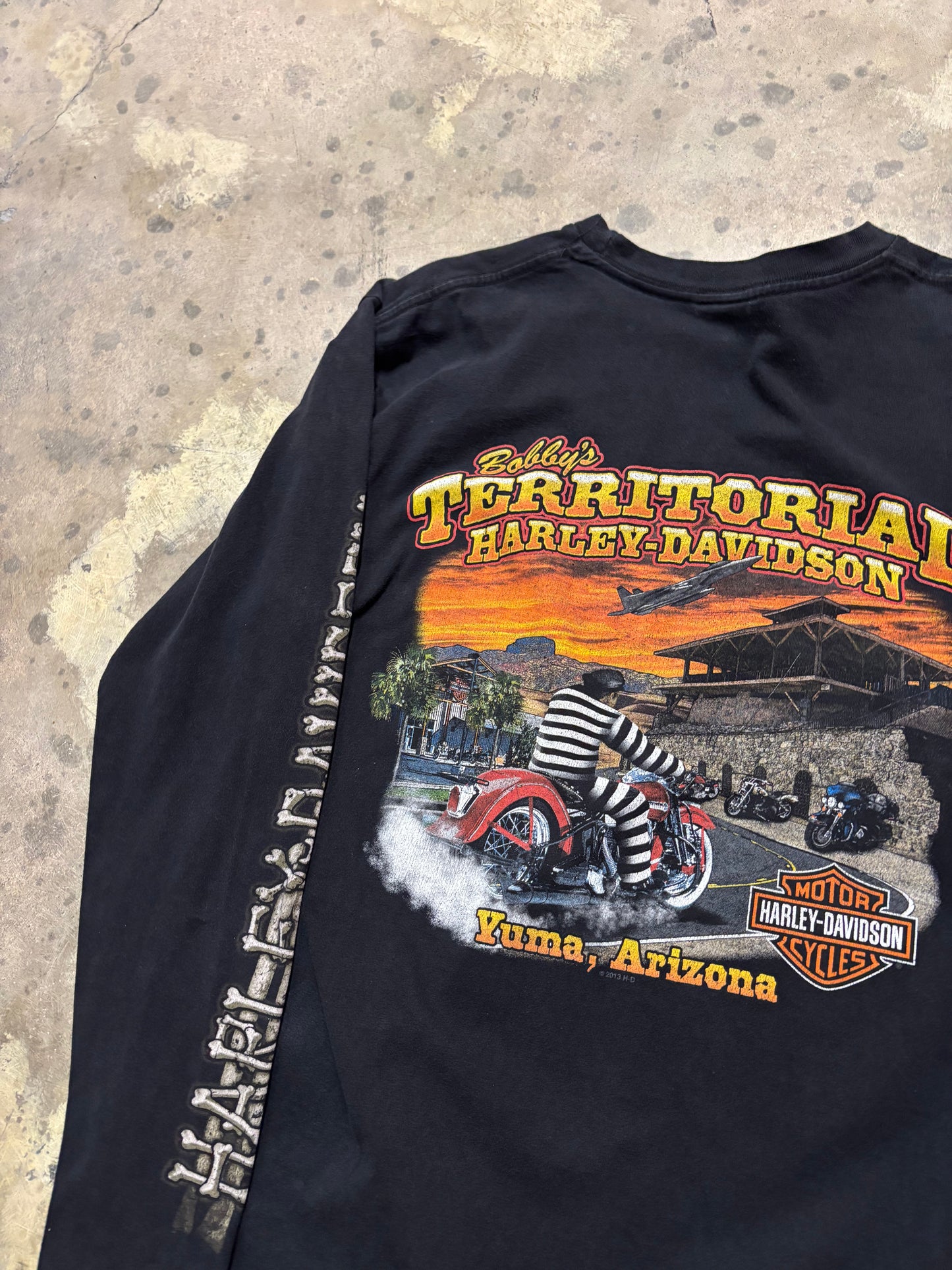 Vintage Harley Davidson Skeleton long sleeve shirt size large