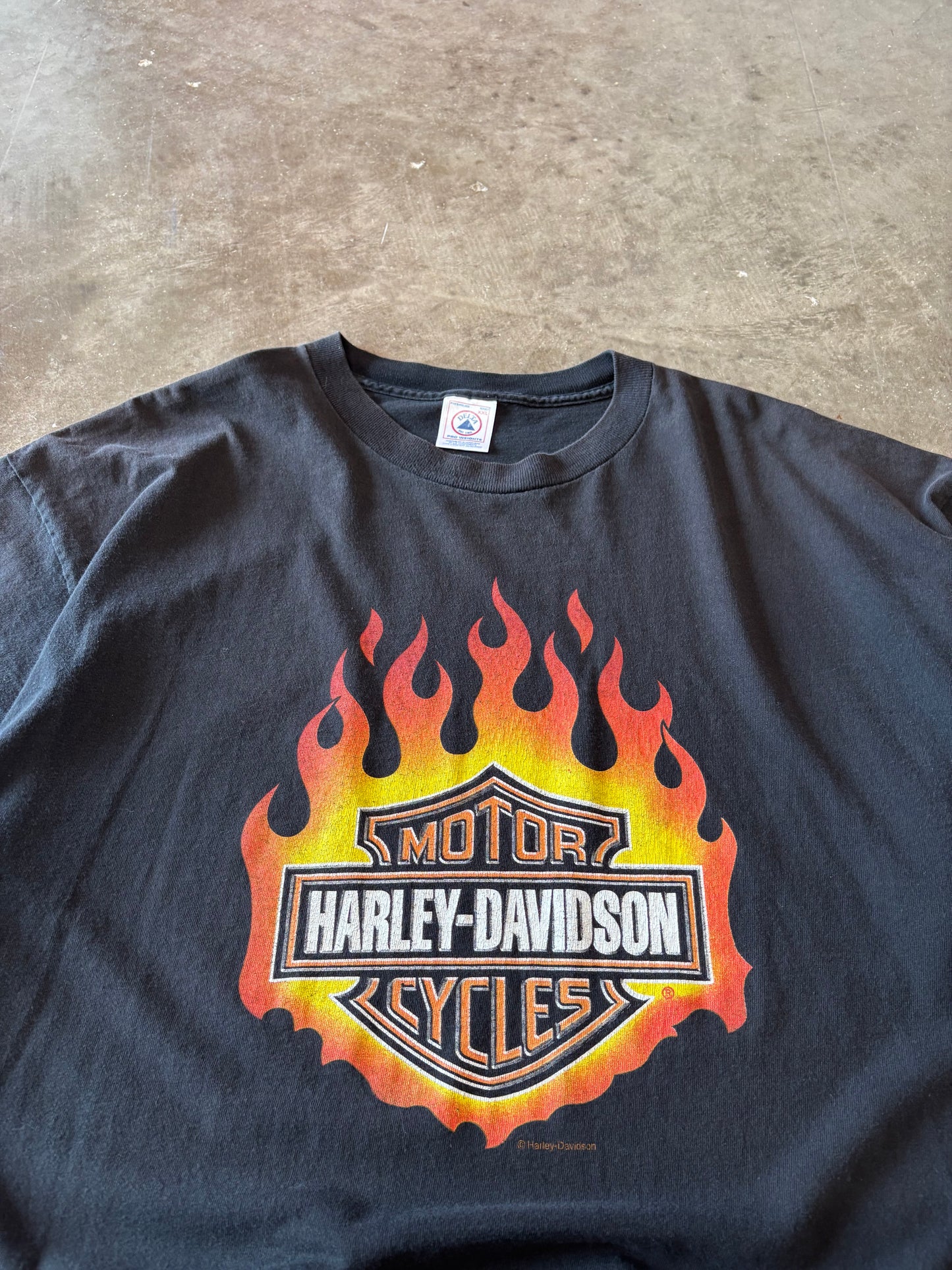 Vintage Harley Davidson Flame ball logo size xxl