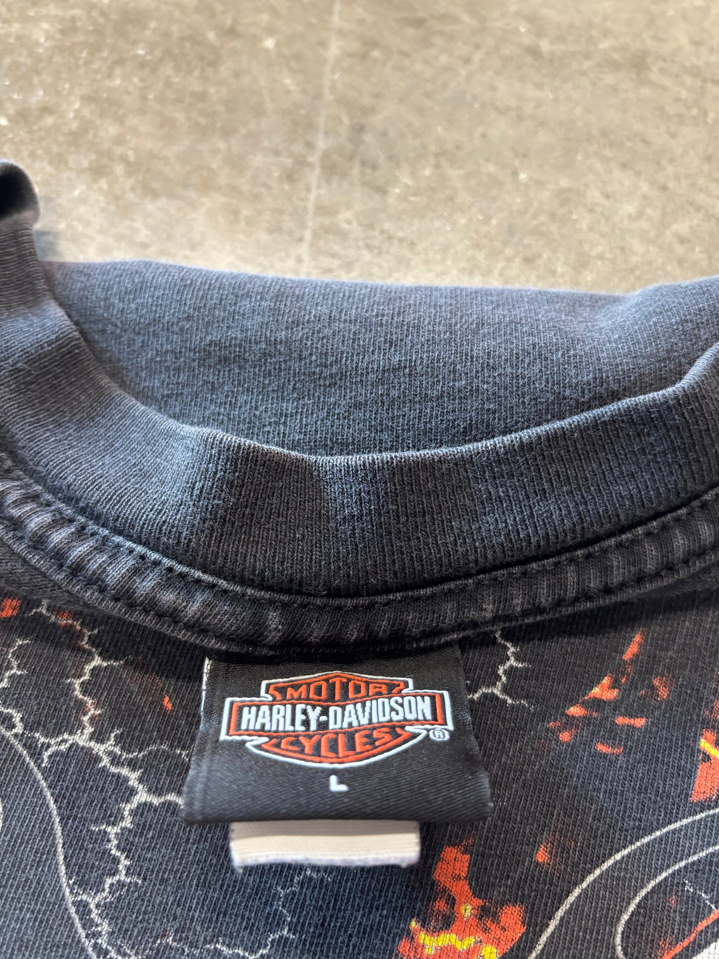 Vintage Harley Davidson bat wing long sleeve size large