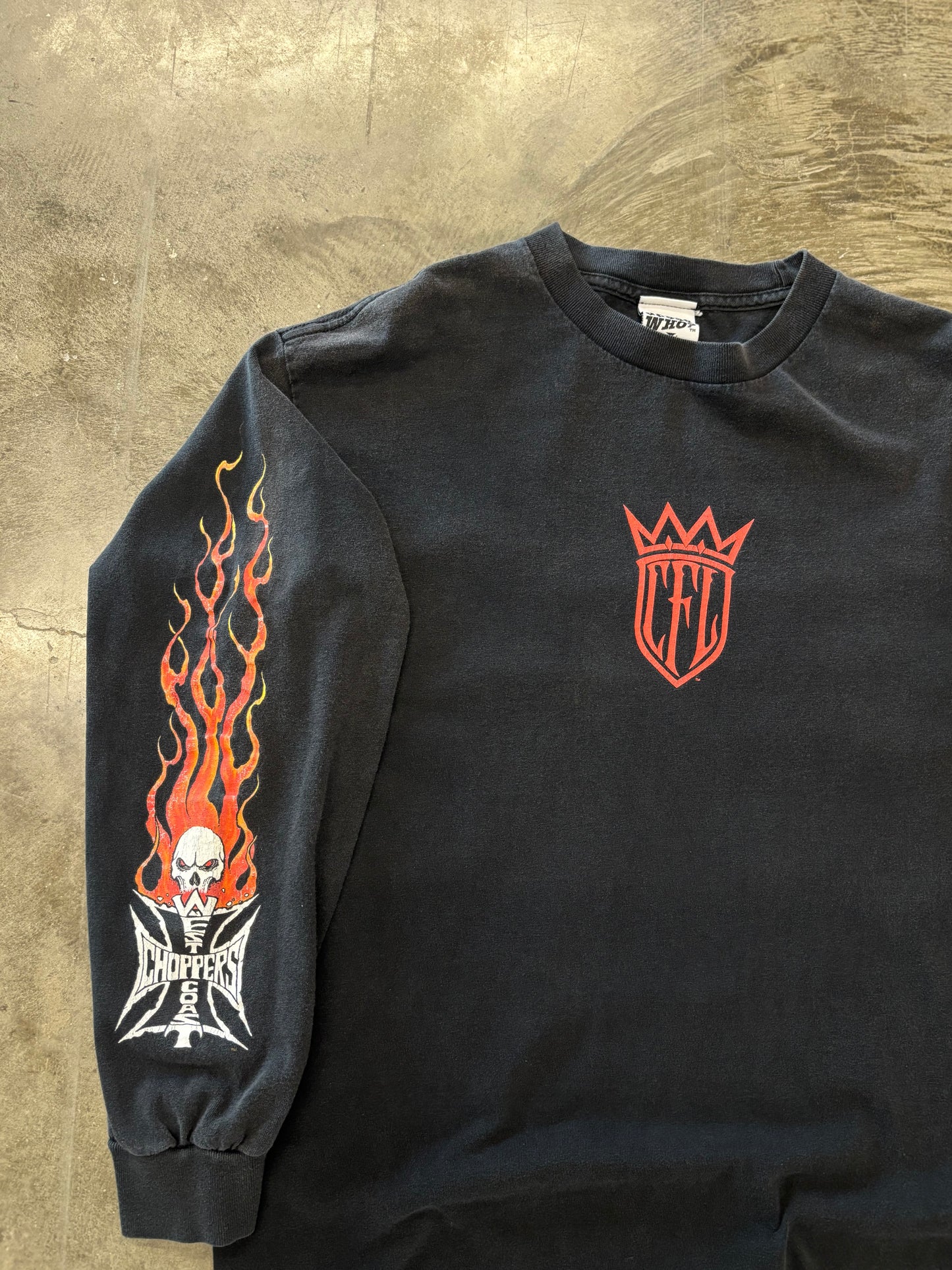 Vintage West coast choppers skull long sleeve size large