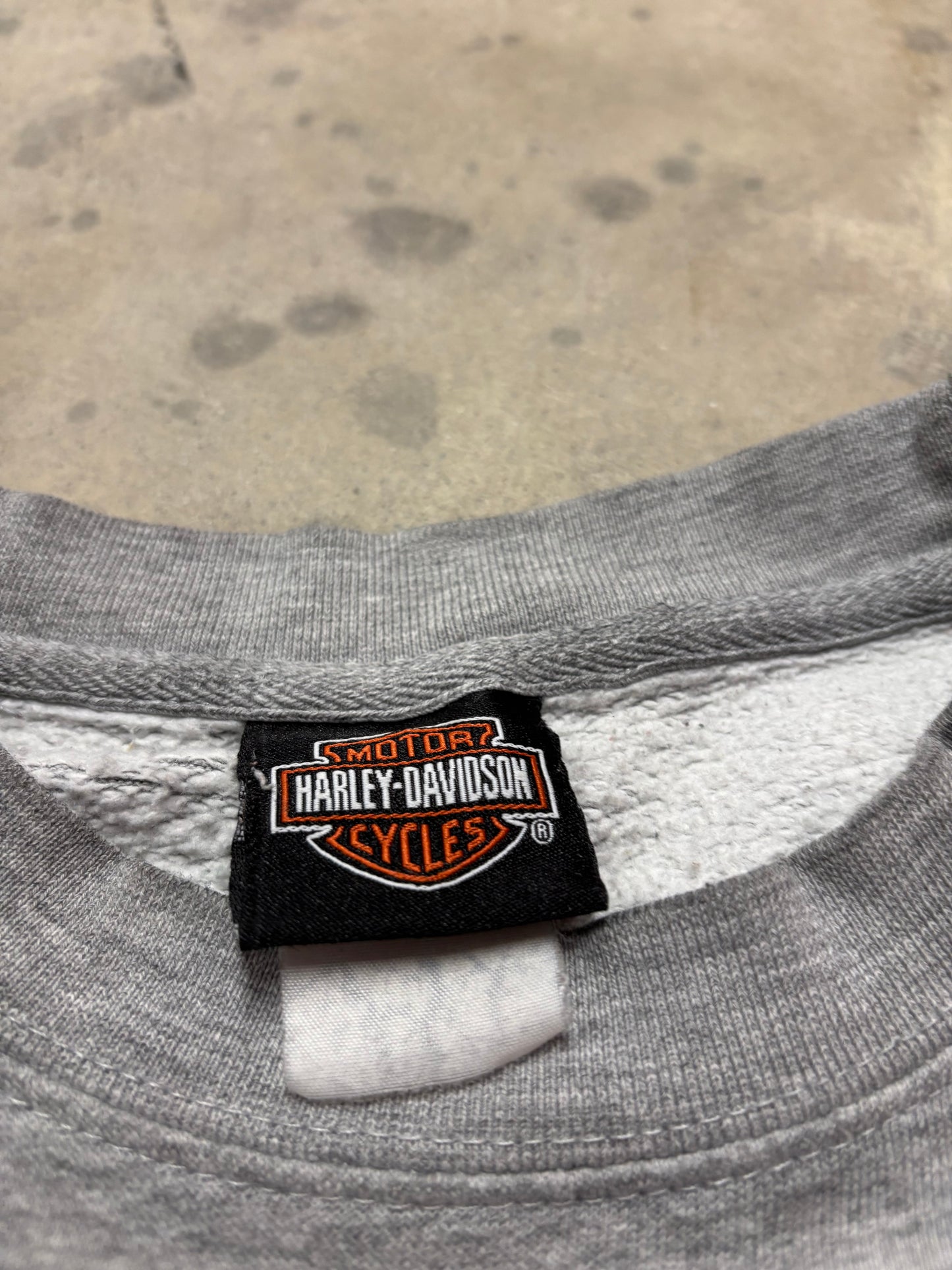 Vintage Harley Davidson gray blue lightening Crewneck size XL