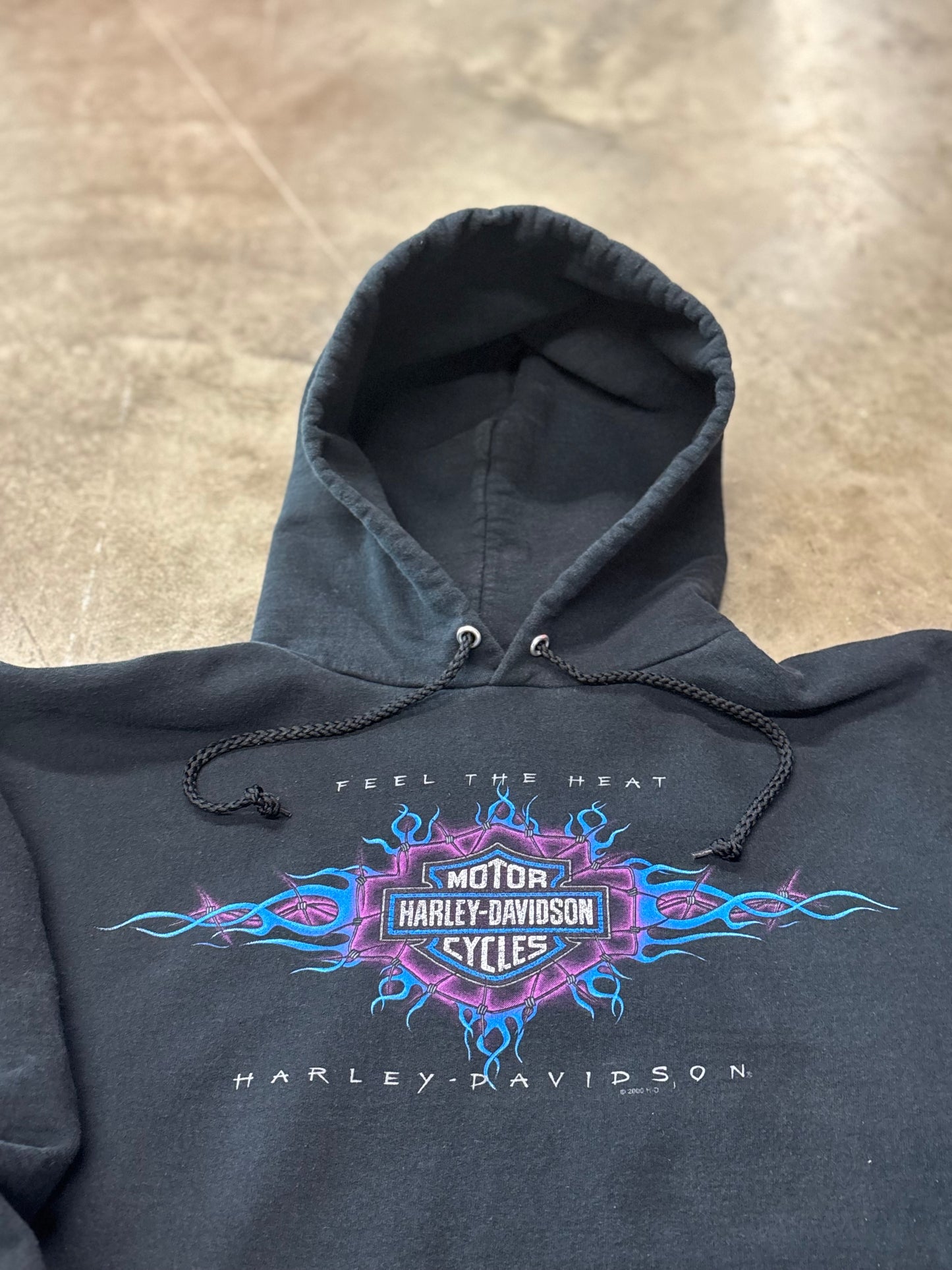 Vintage Harley Davidson feel the heat hoodie size large