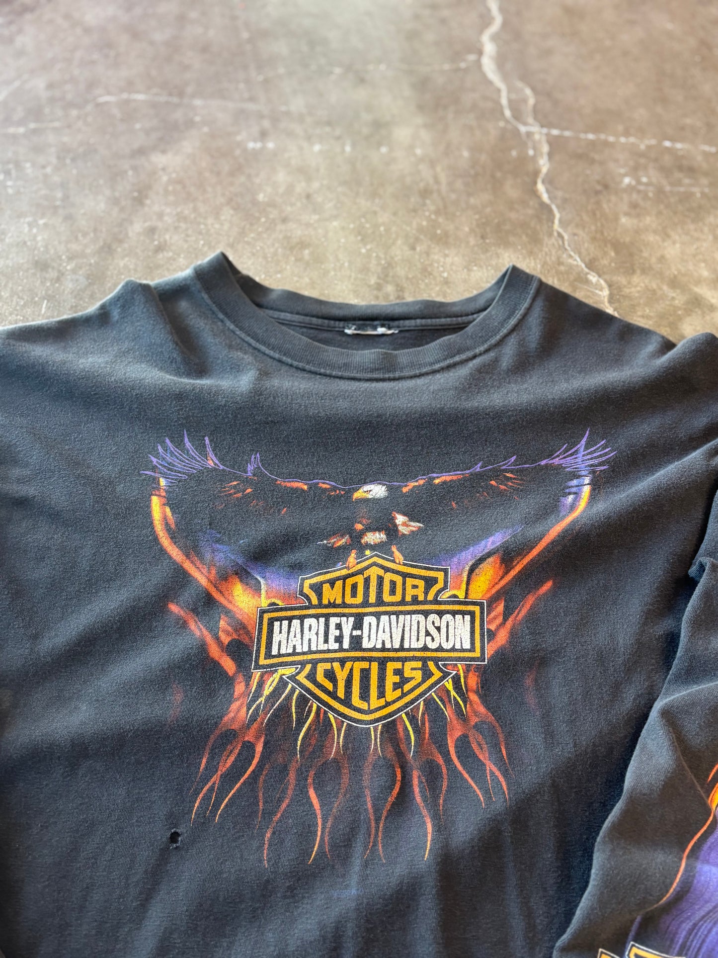 Vintage Harley Davidson Purple Eagle chopped cuffs size extra large