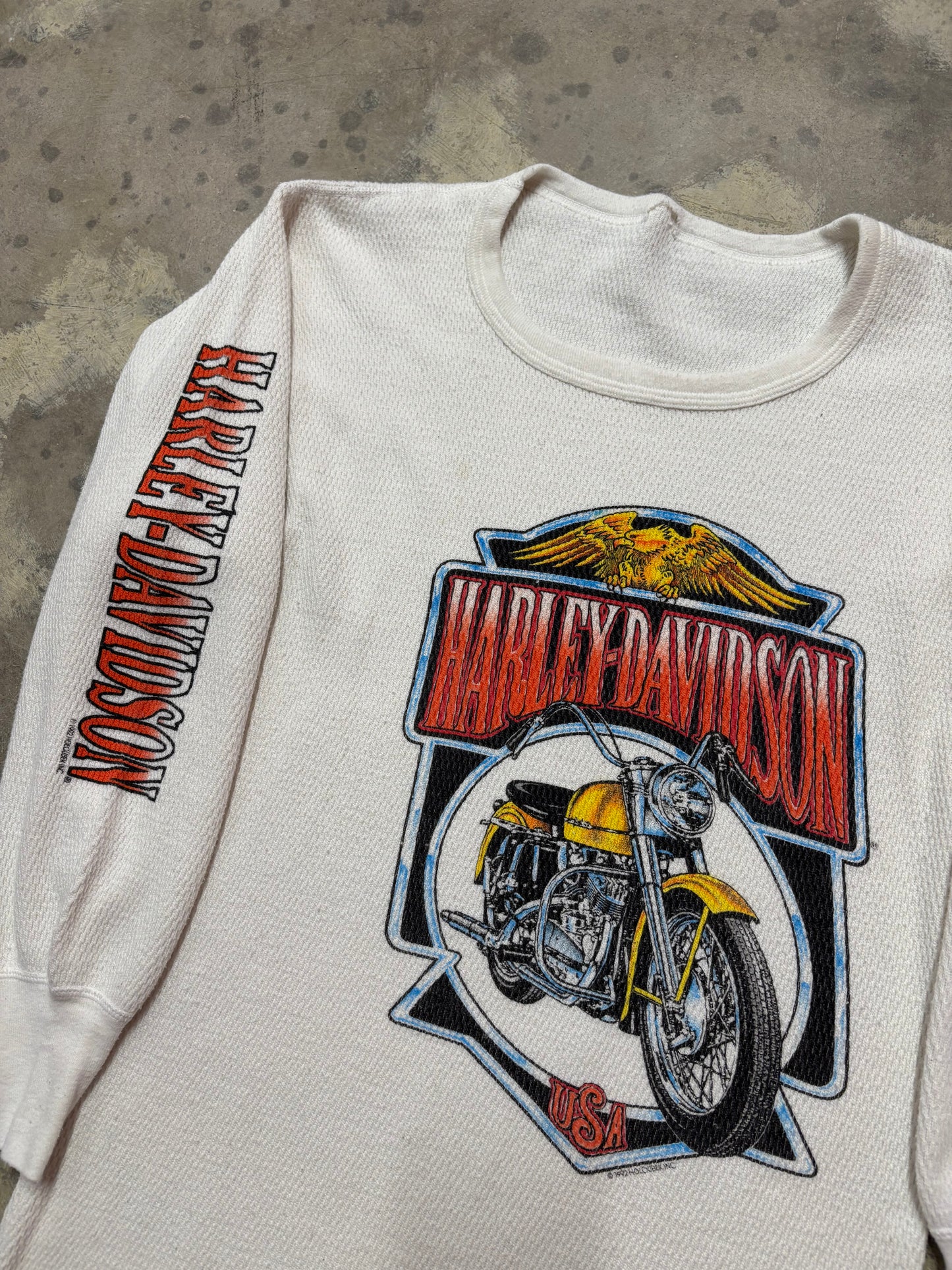 Vintage Harley Davidson thermal long sleeve shirt size large