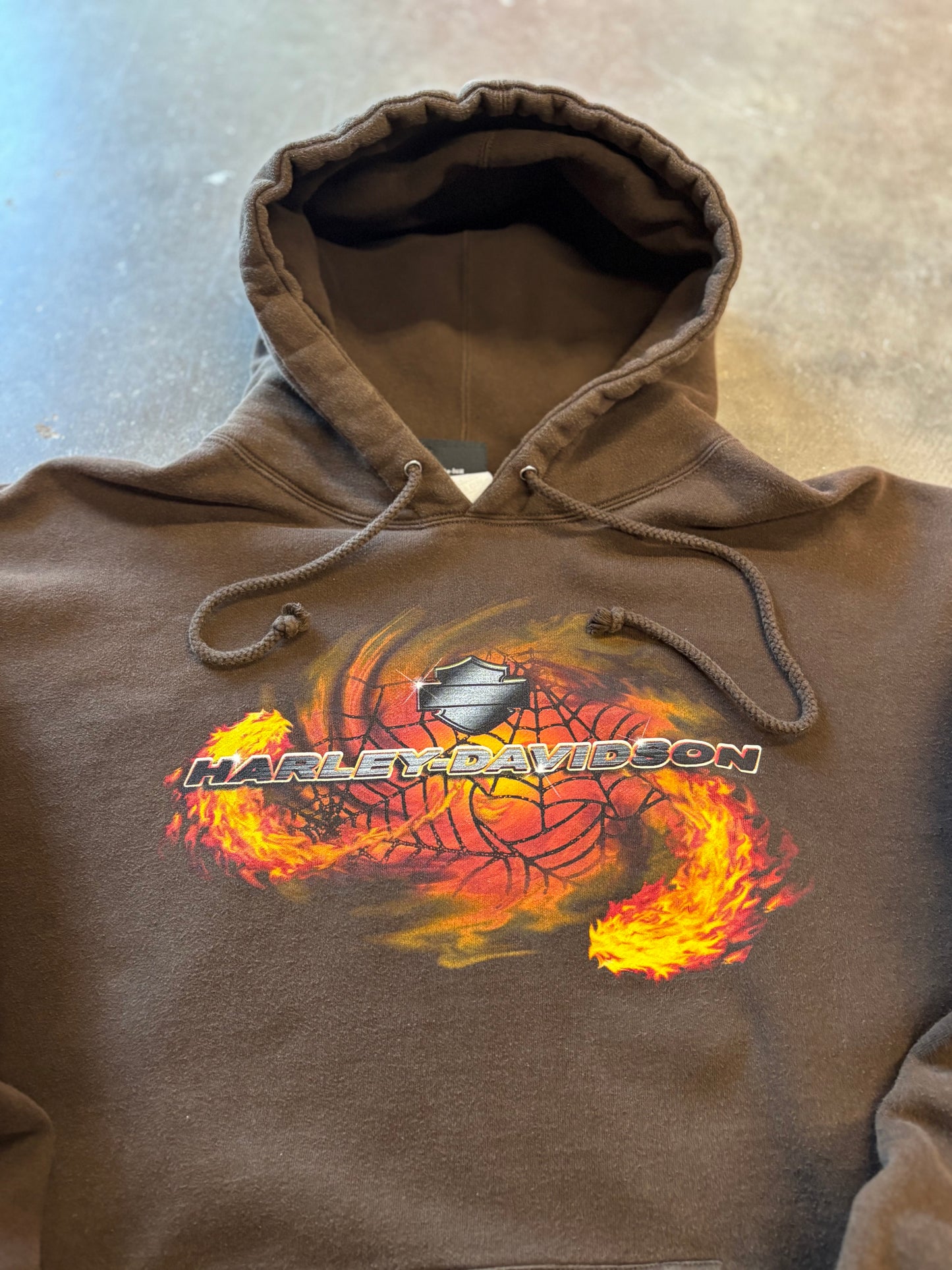 Vintage Harley Davidson Spider Hoodie size large
