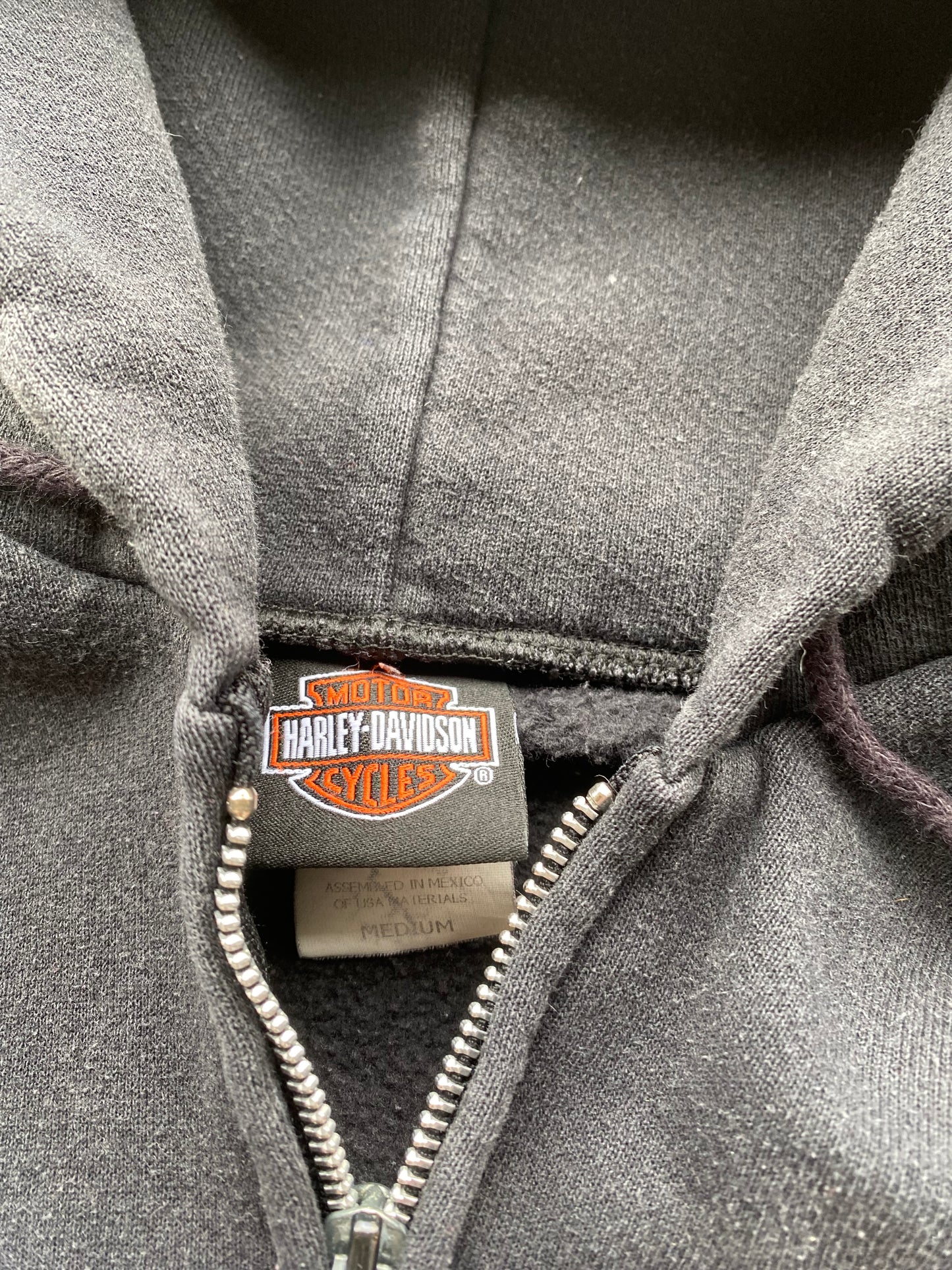 Vintage Harley Davidson Skull Zip up hoodie size medium
