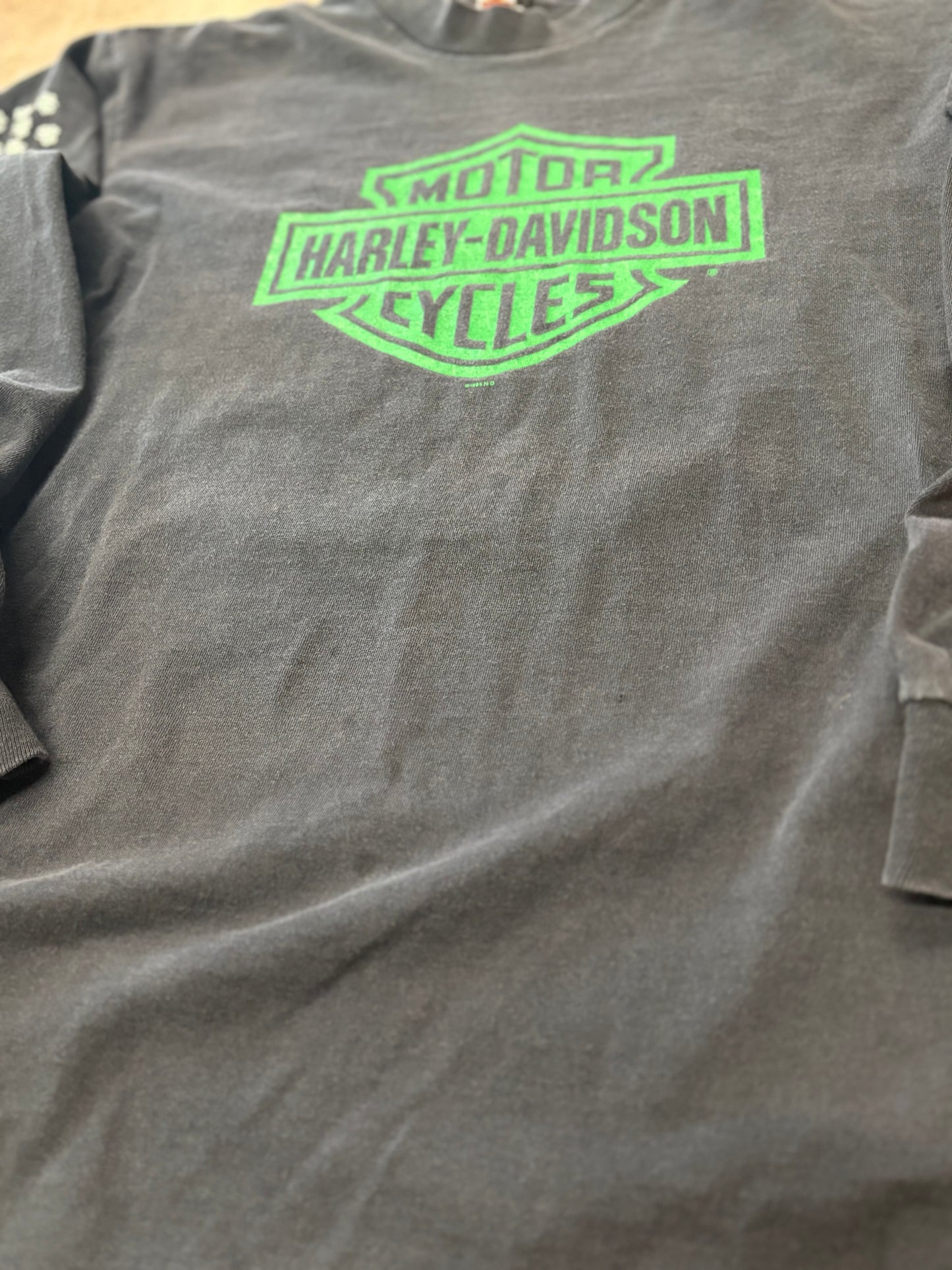 Vintage shamrock Harley long sleeve size large
