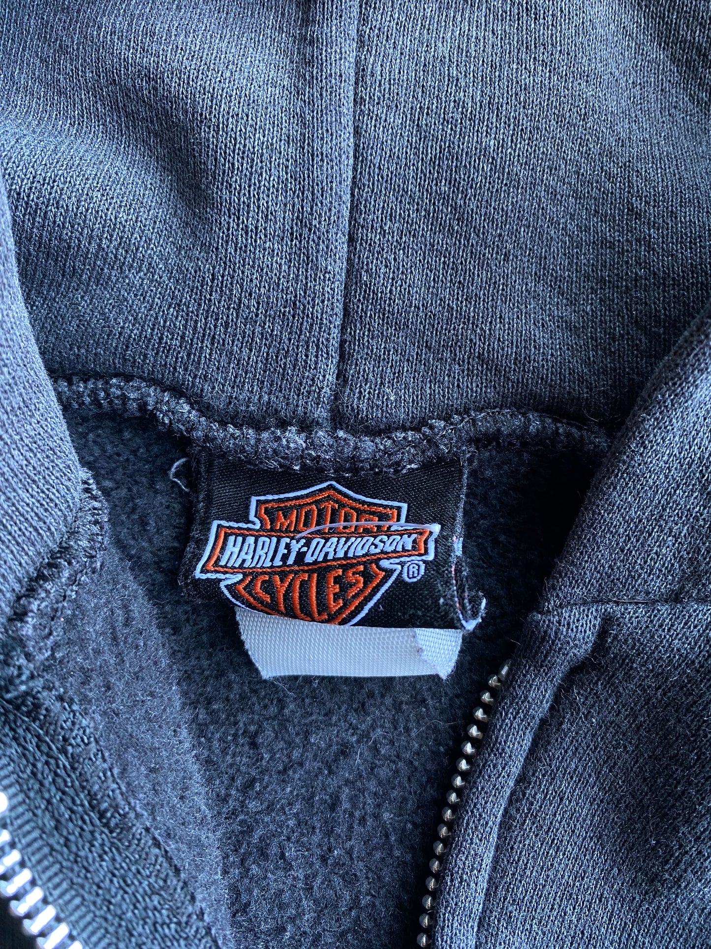 Vintage Harley Davidson Purple Flame Zip Up Hoodie Size Large