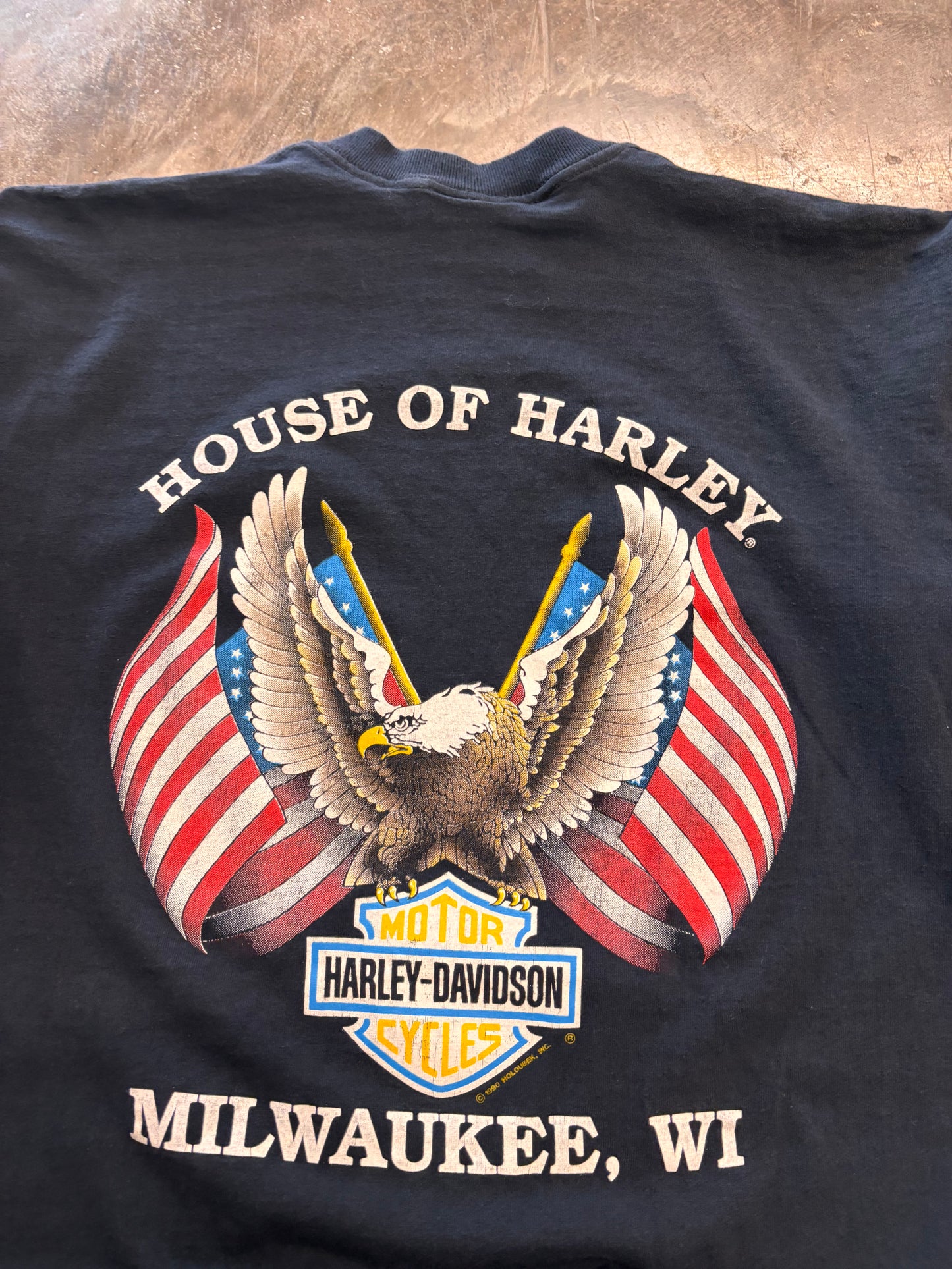 Vintage Harley Davidson Flaming Eagle shirt size xl