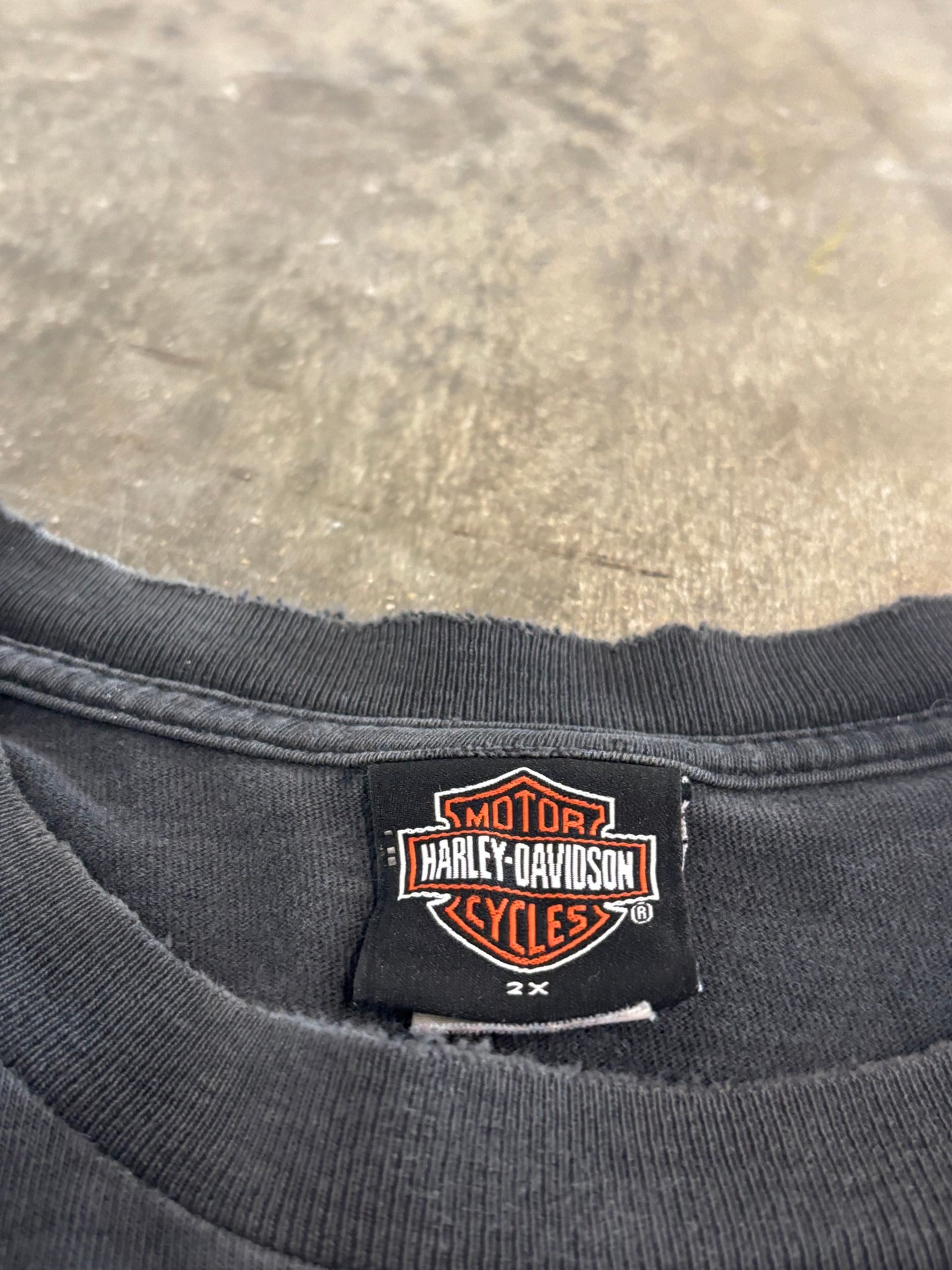 Vintage Faded Clapped Wolf Harley Davidson shirt size xxl