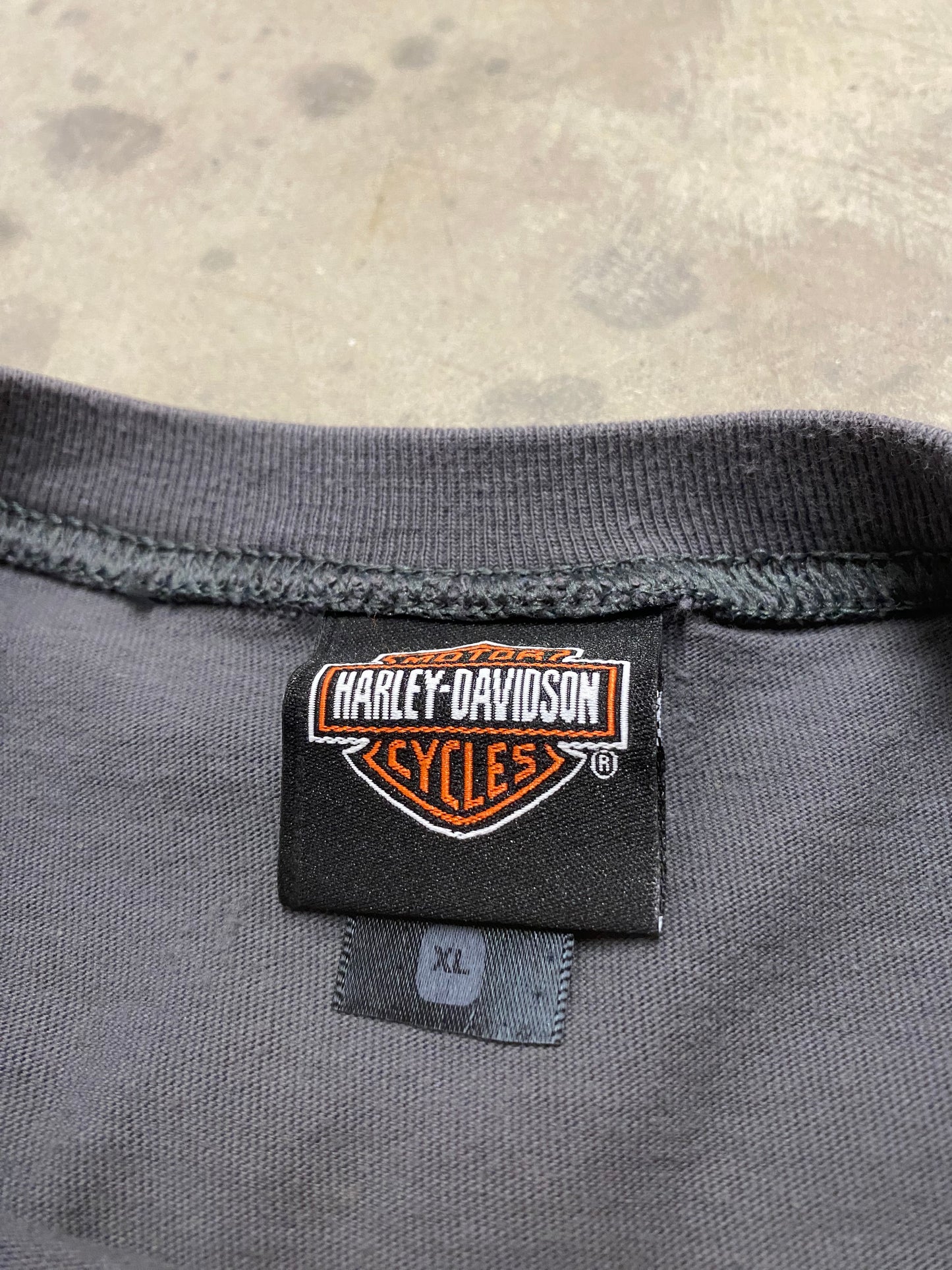 Harley Davidson Grey Chrome Flame shirt size extra large
