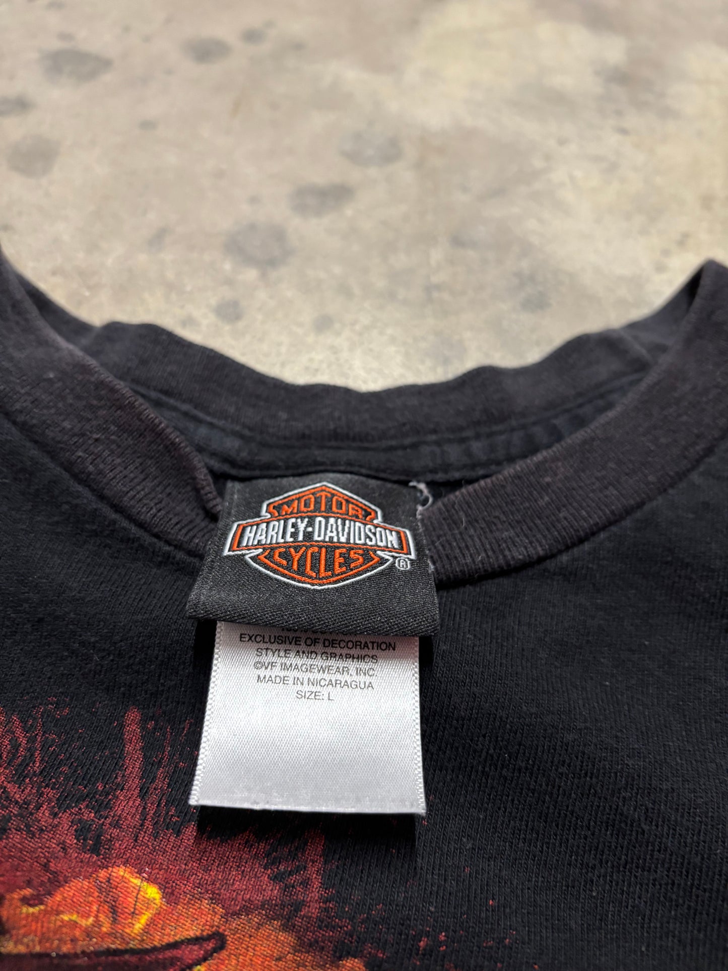Vintage Harley Davidson flame longsleeve shirt size large