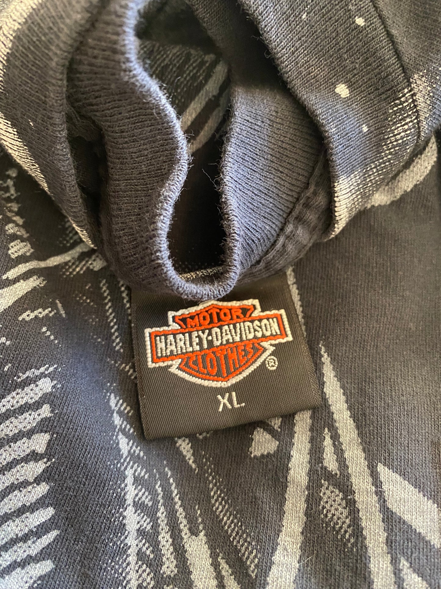 Vintage Harley Davidson All over Print Bike shirt size extra large