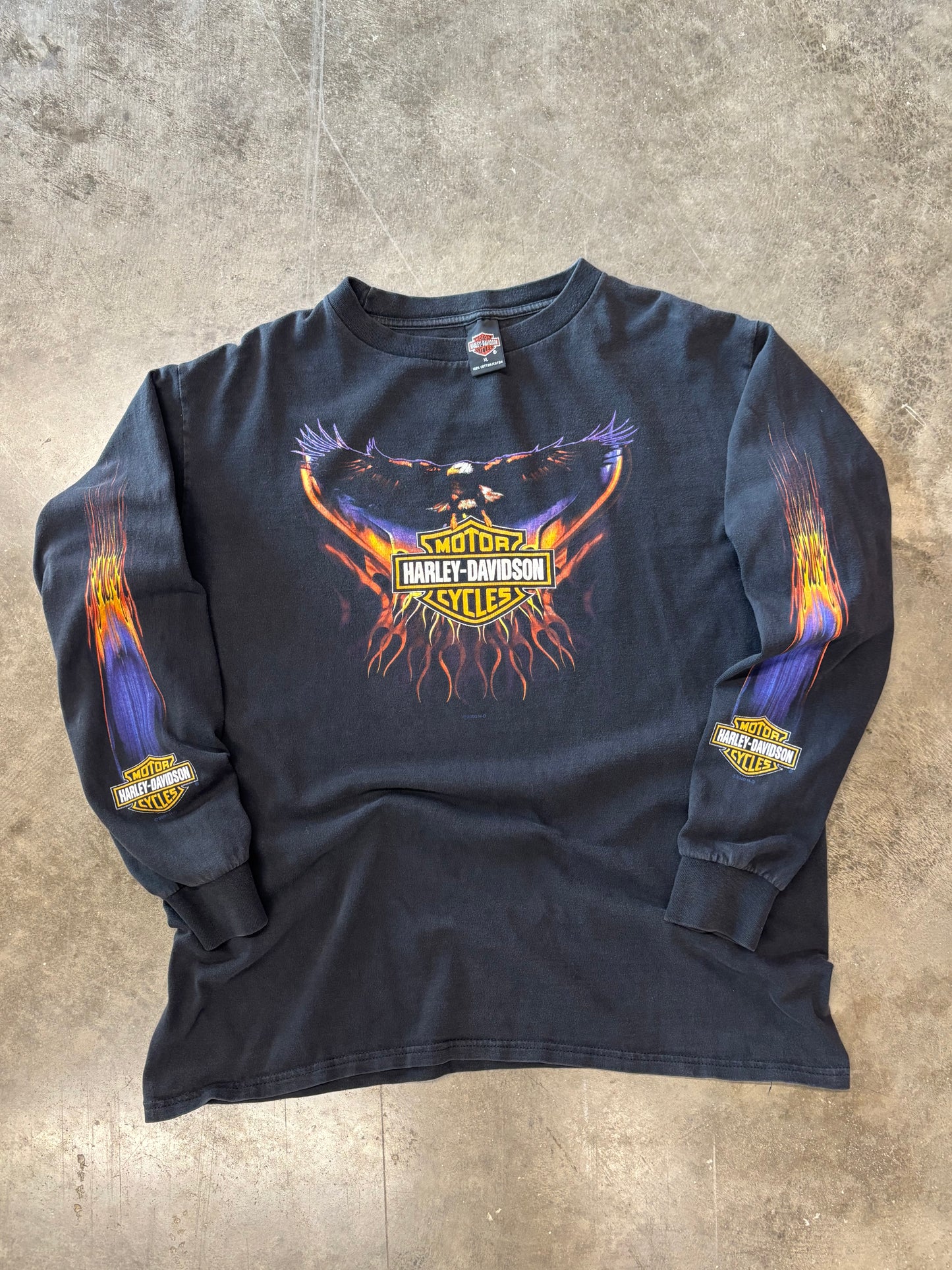 Vintage Harley Davidson Purple Eagle long sleeve size XL