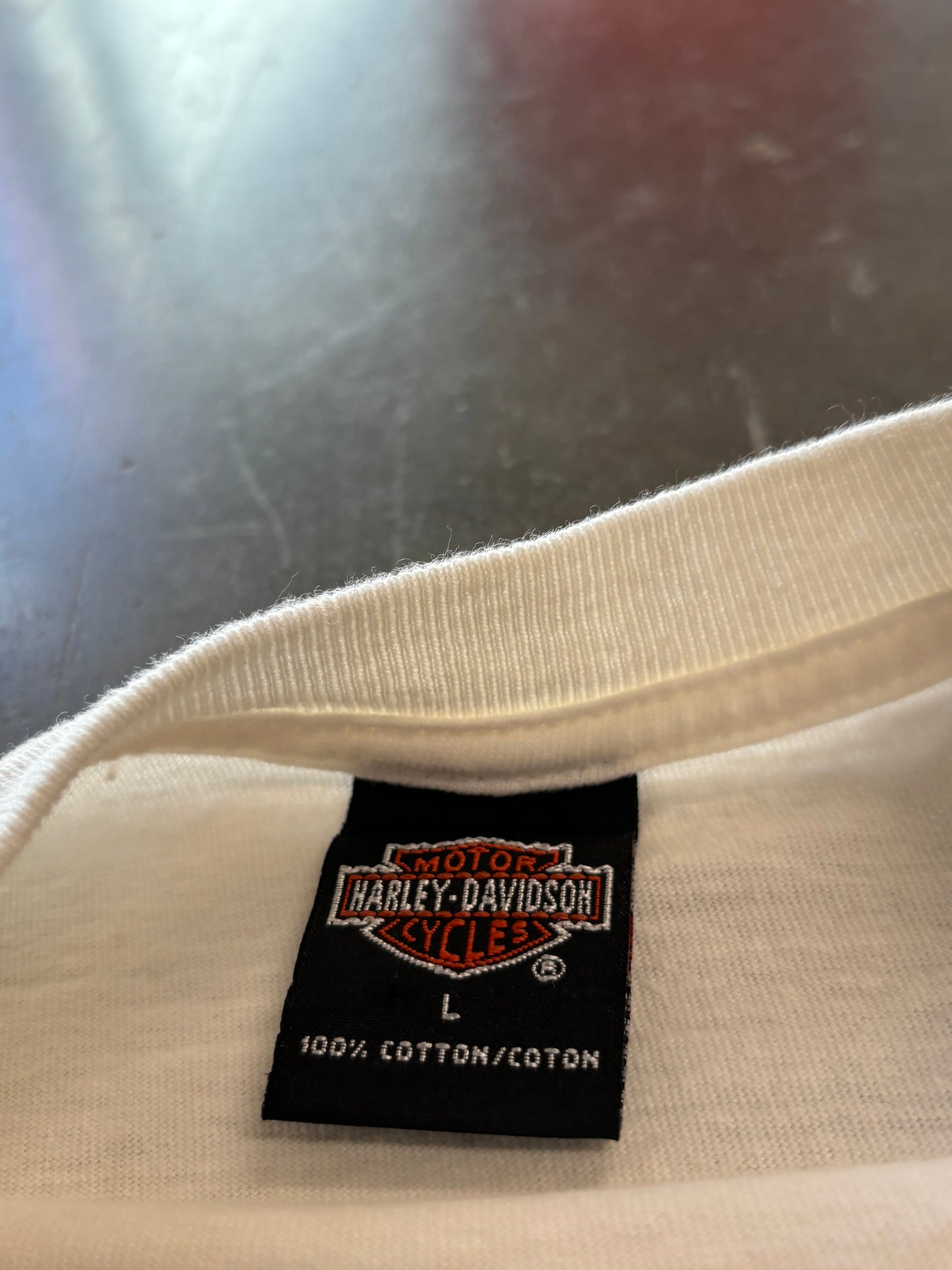 Vintage Harley Davidson white long sleeve size large