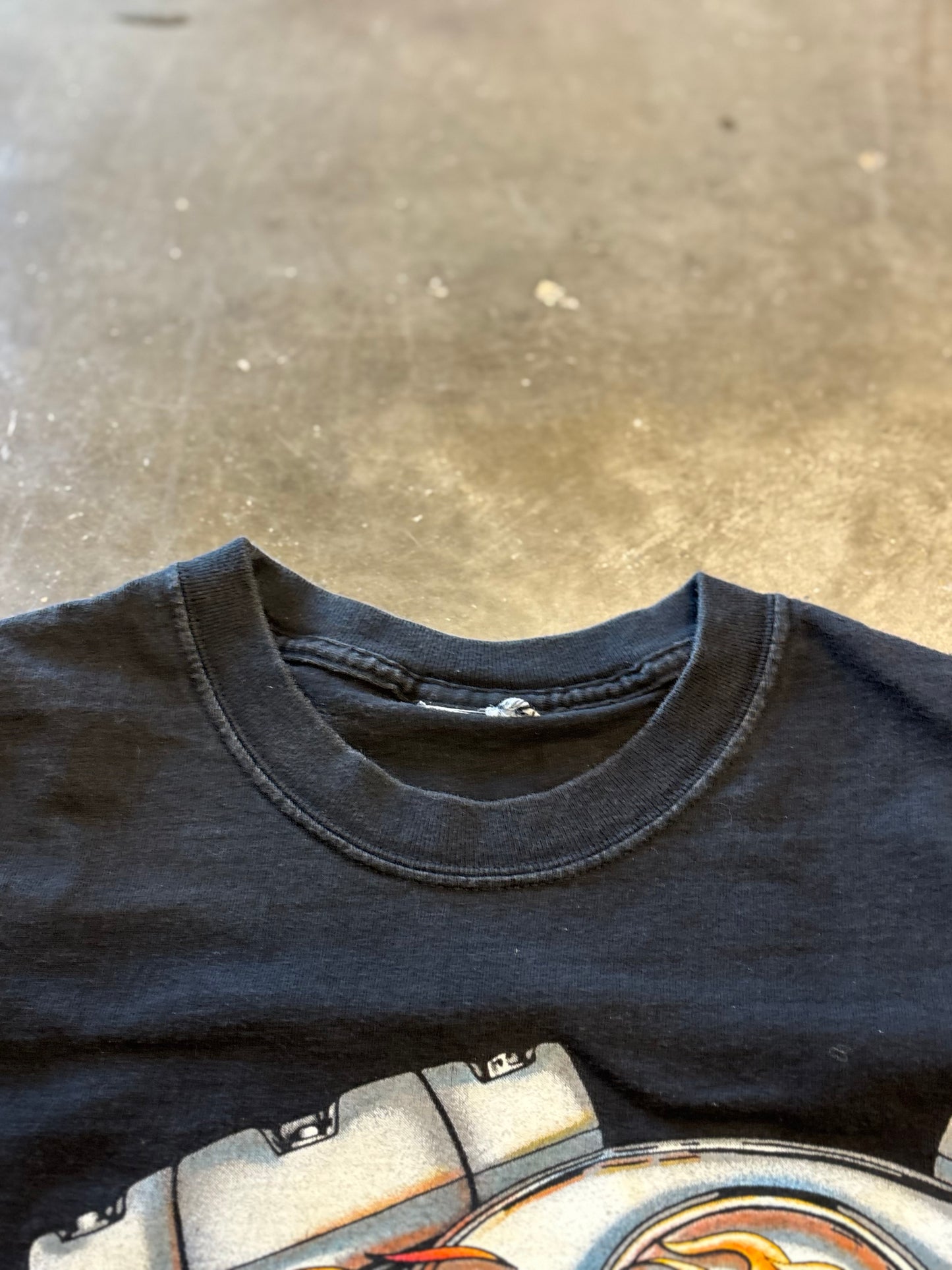 Vintage Harley Davidson Engine flaming long sleeve size large