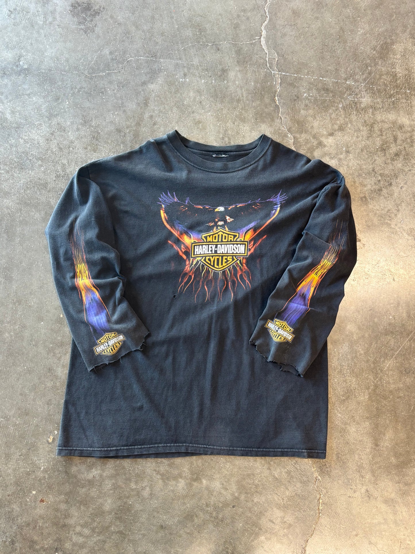 Vintage Harley Davidson Purple Eagle chopped cuffs size extra large