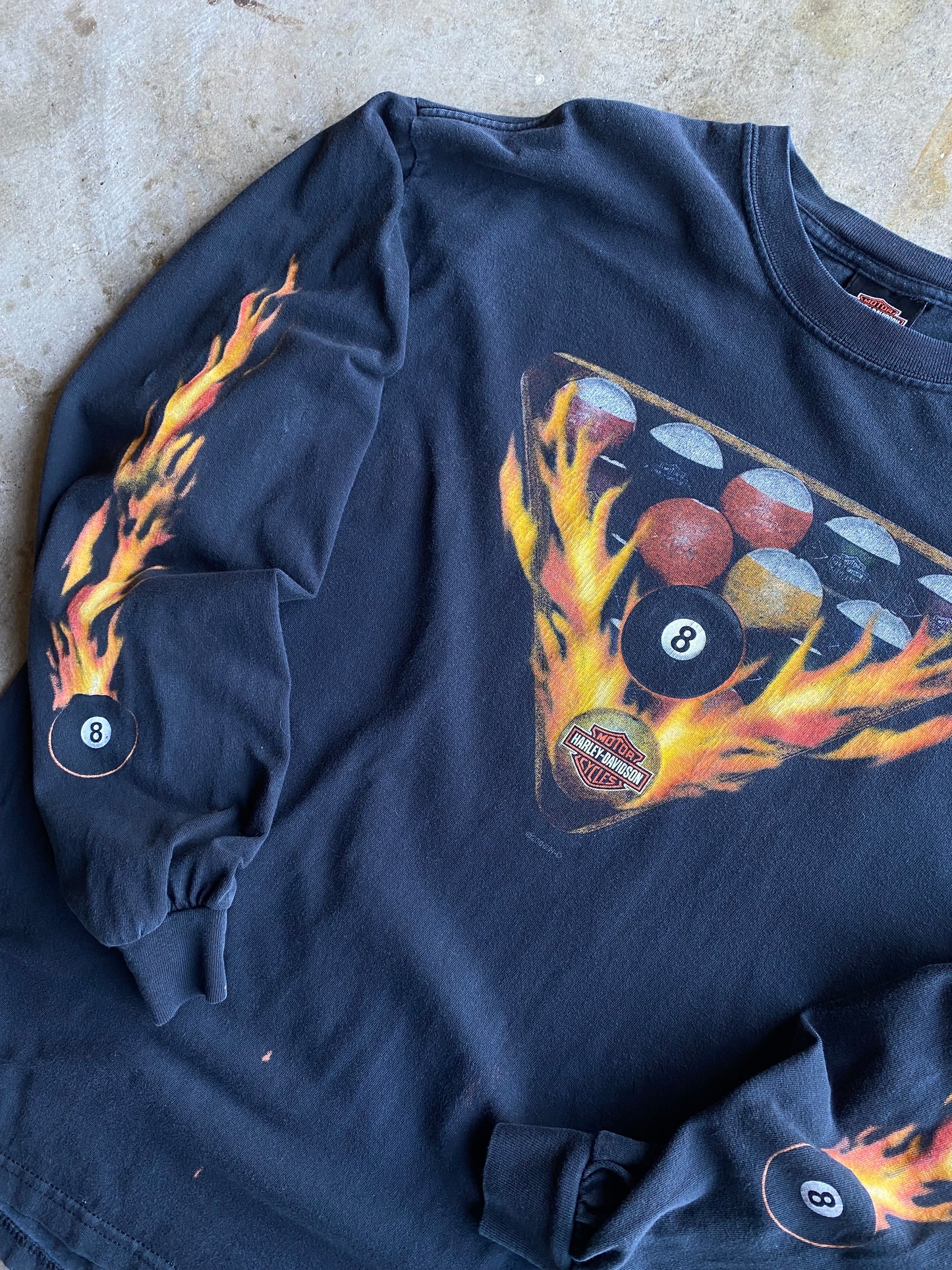 Harley Davidson Pool ball long sleeve shirt size extra large