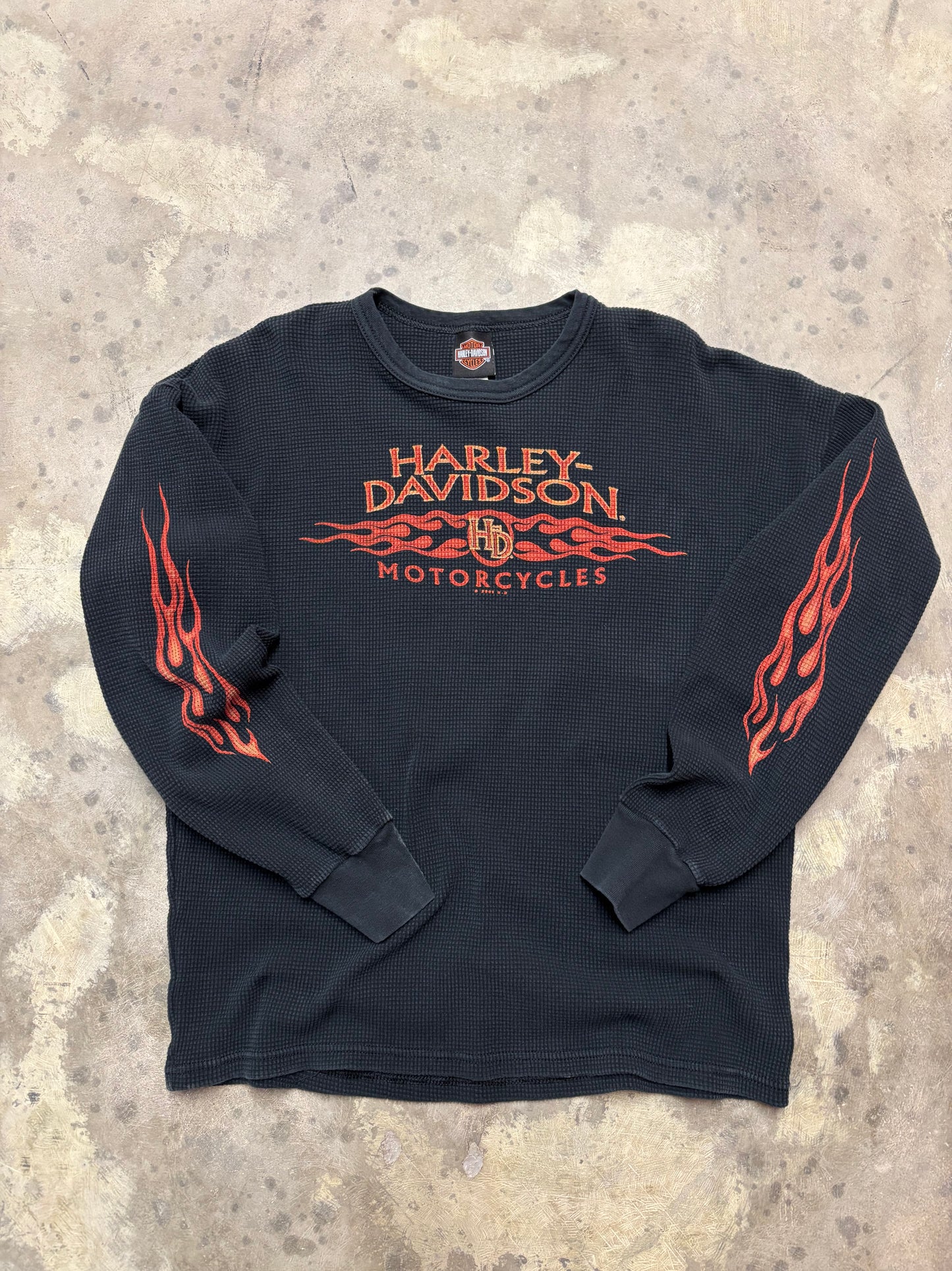 Harley Davidson red flame thermal size large