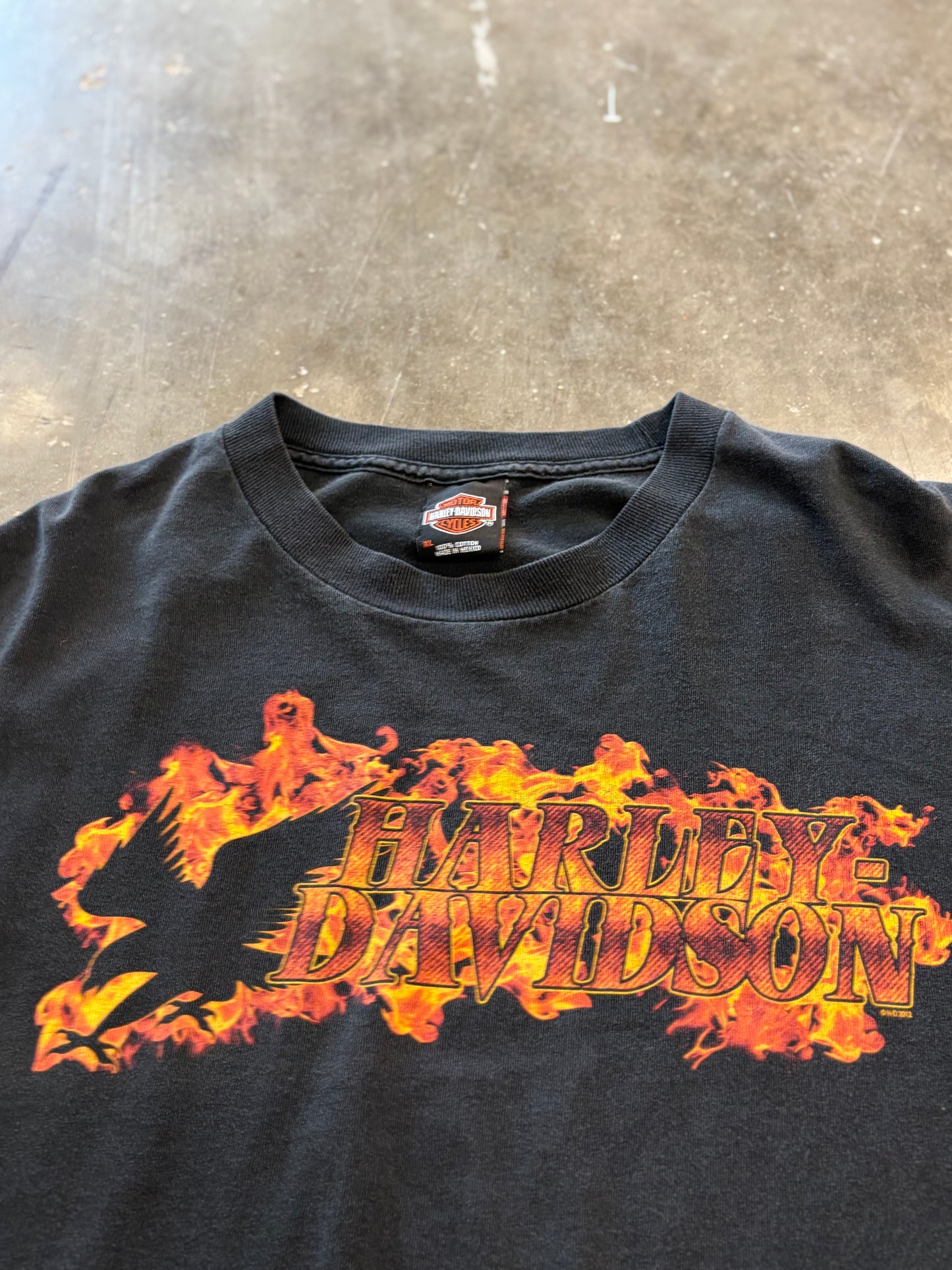 Harley Davidson flame eagle long sleeve size xl