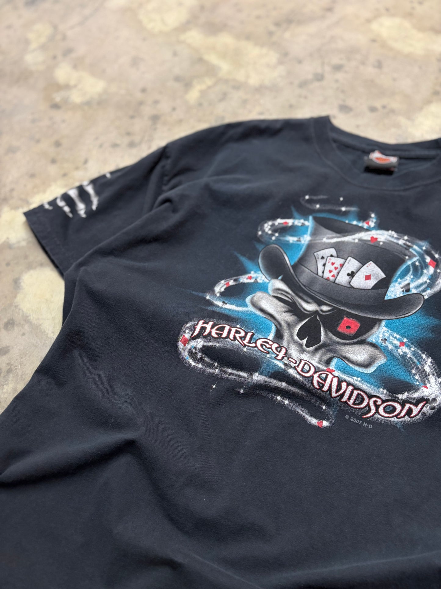 Harley Davidson poker skull shirt size XXL