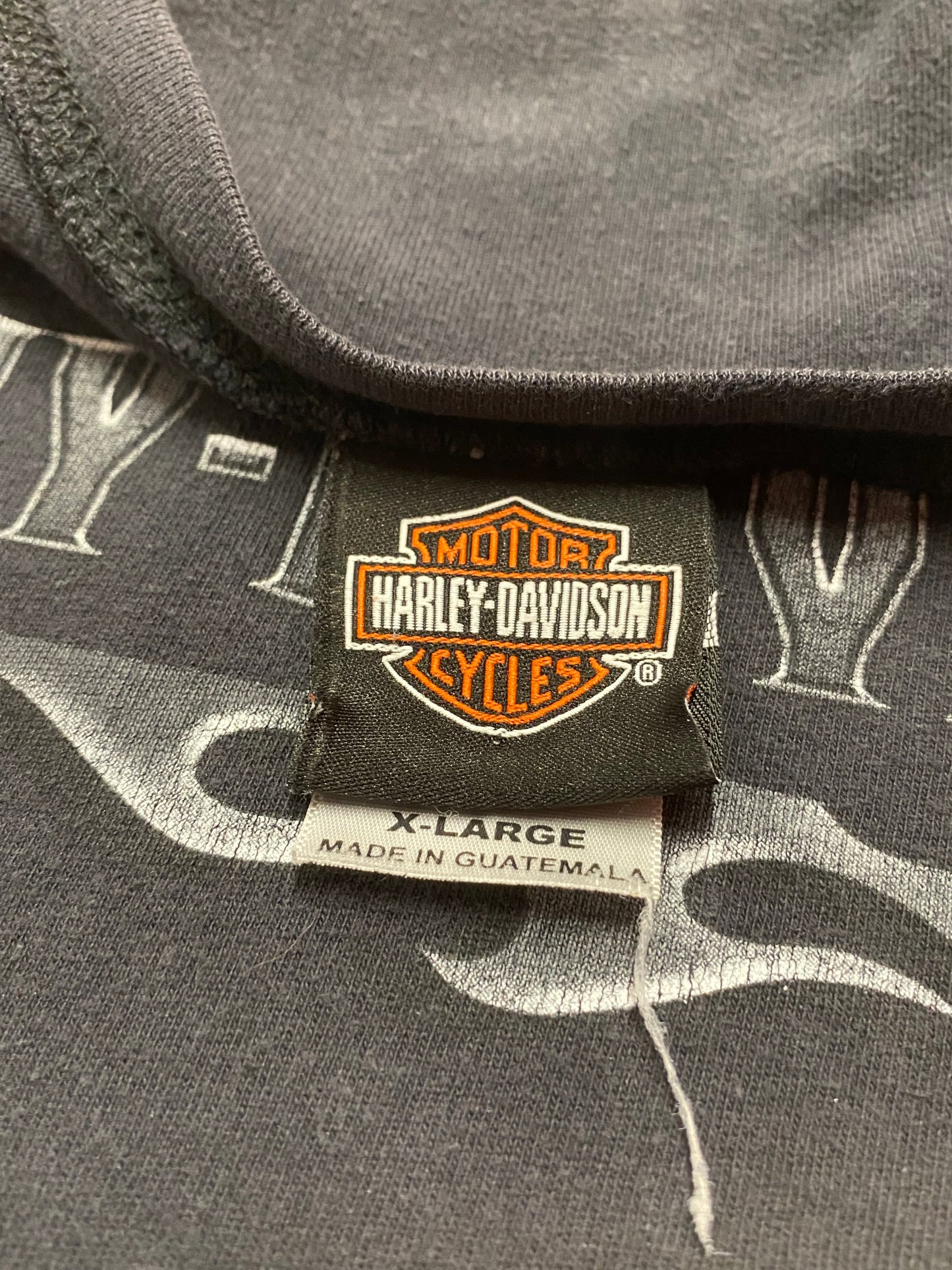 Harley Davidson Big chrome flame long sleeve size Extra large shirt