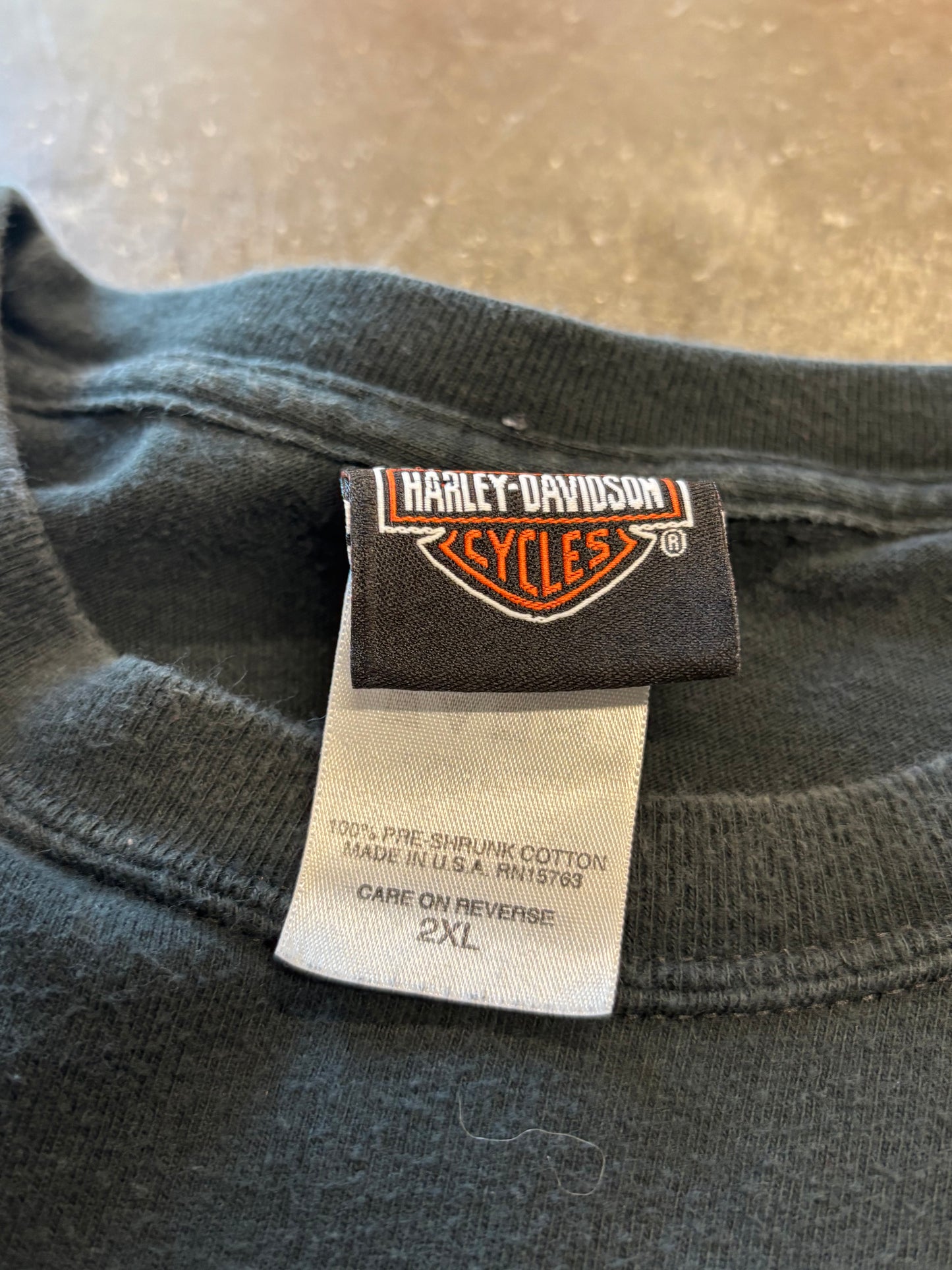 Vintage Harley Davison Blue skull long sleeve size xxl