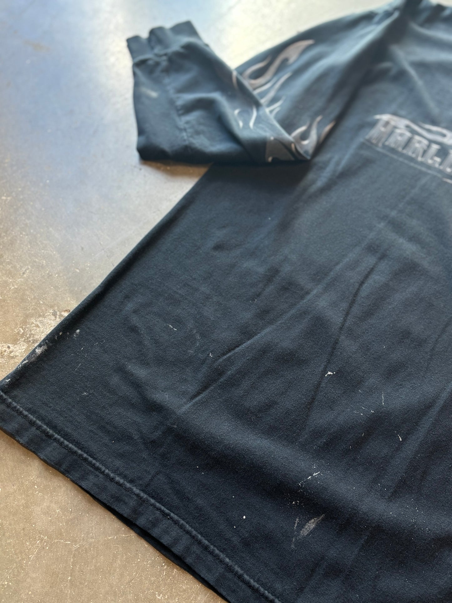 Vintage Harley Davidson Chrome flame long sleeve size xl