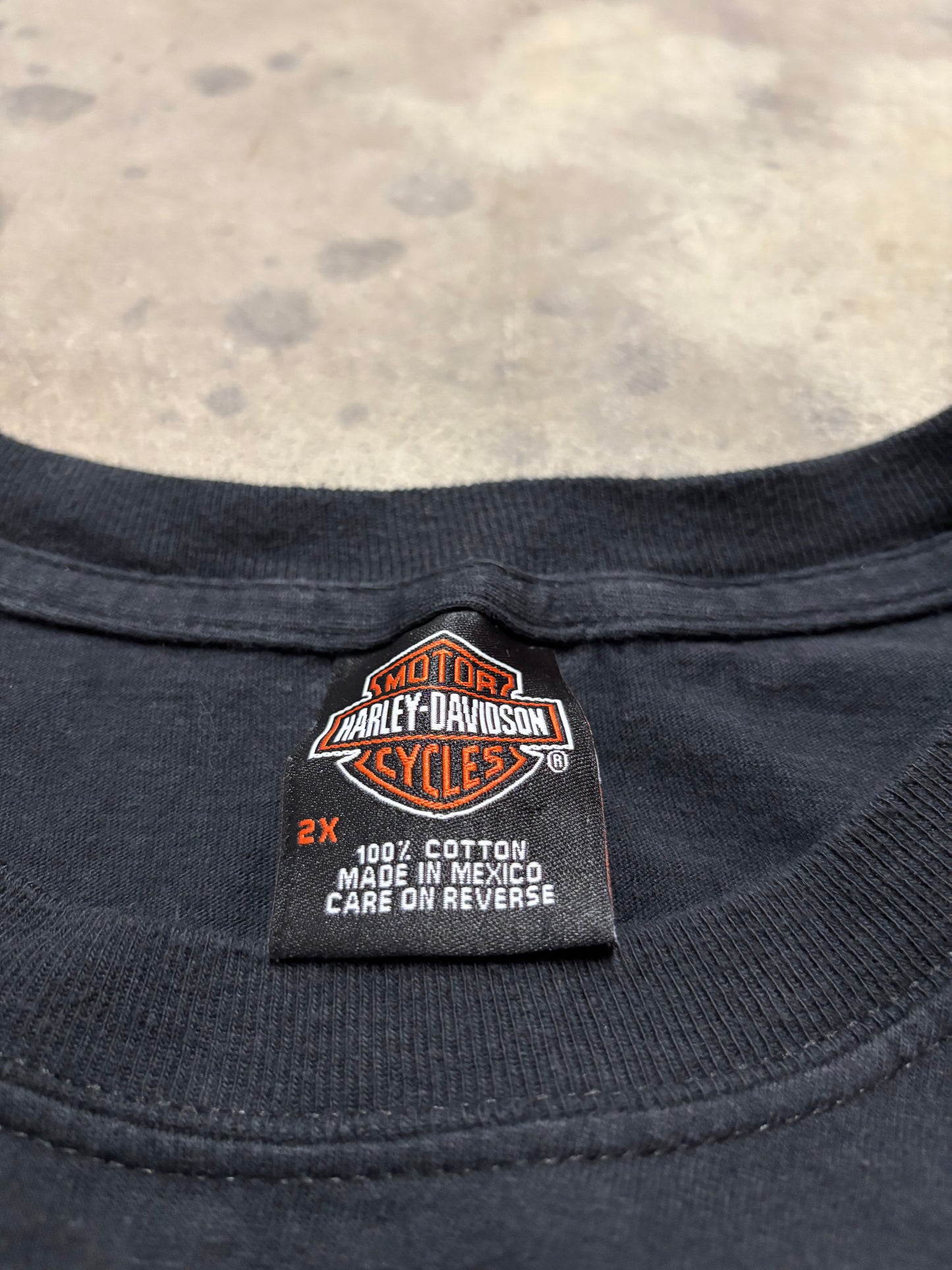 Vintage Harley Davidson blue smoke longsleeve shirt size XXL
