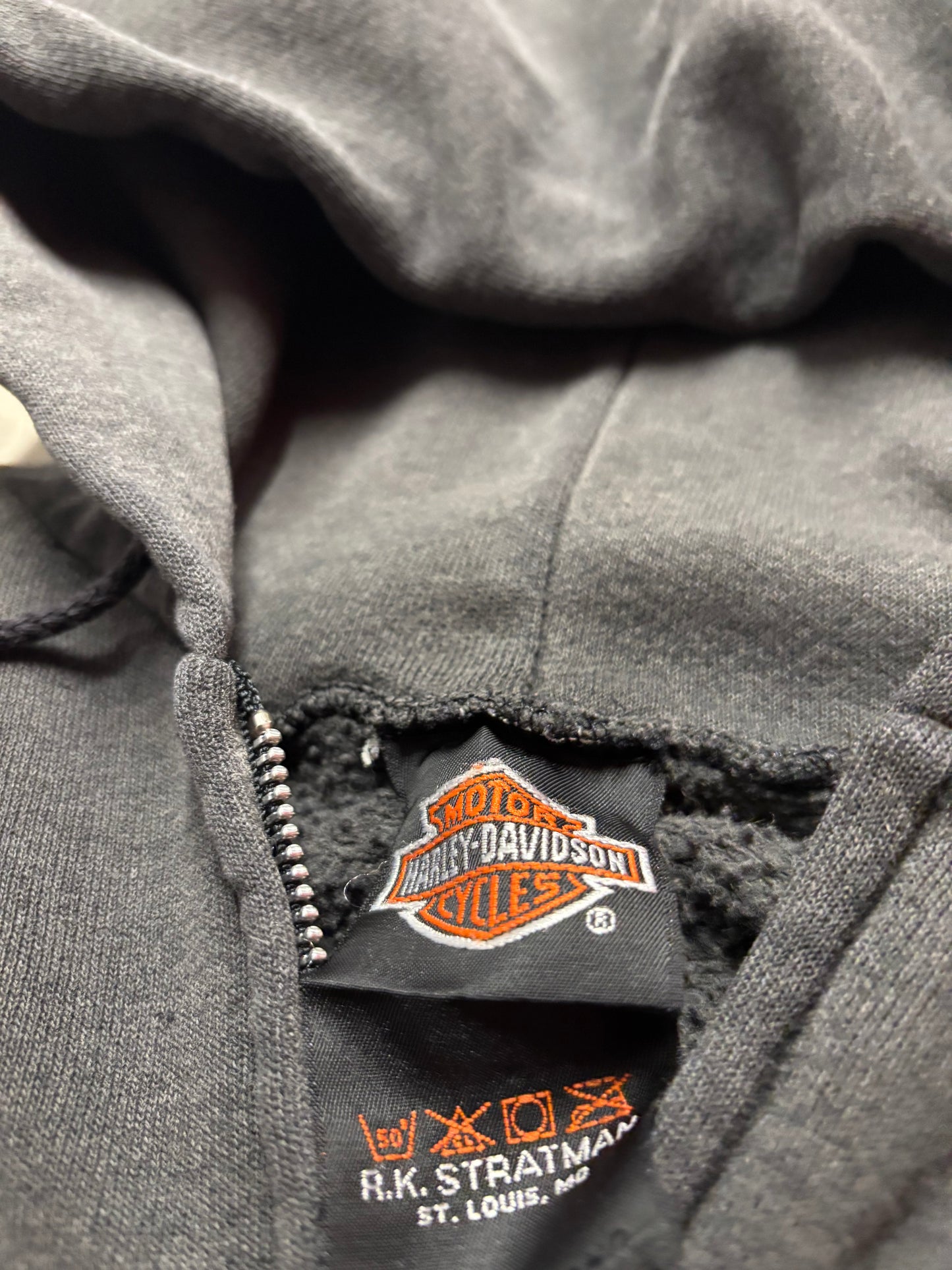 Vintage Harley Davidson Flame zip up size xl