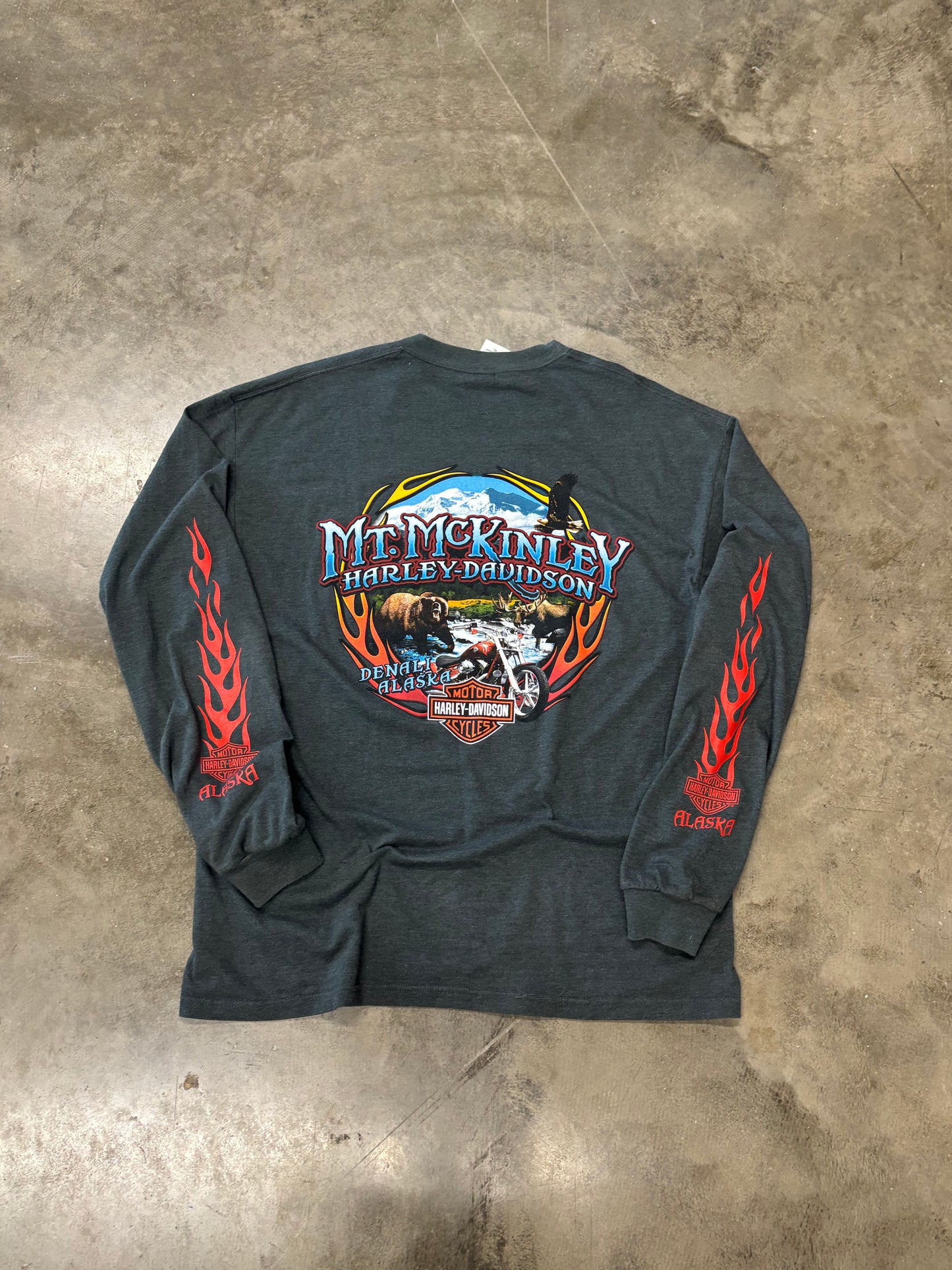 Harley Davidson 2000’s Flame long sleeve shirt size XL