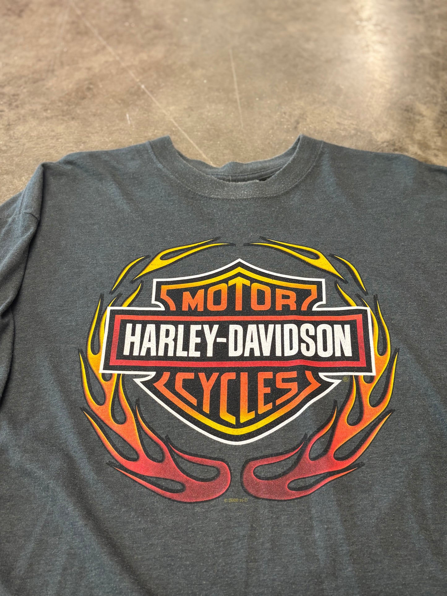 Harley Davidson 2000’s Flame long sleeve shirt size XL