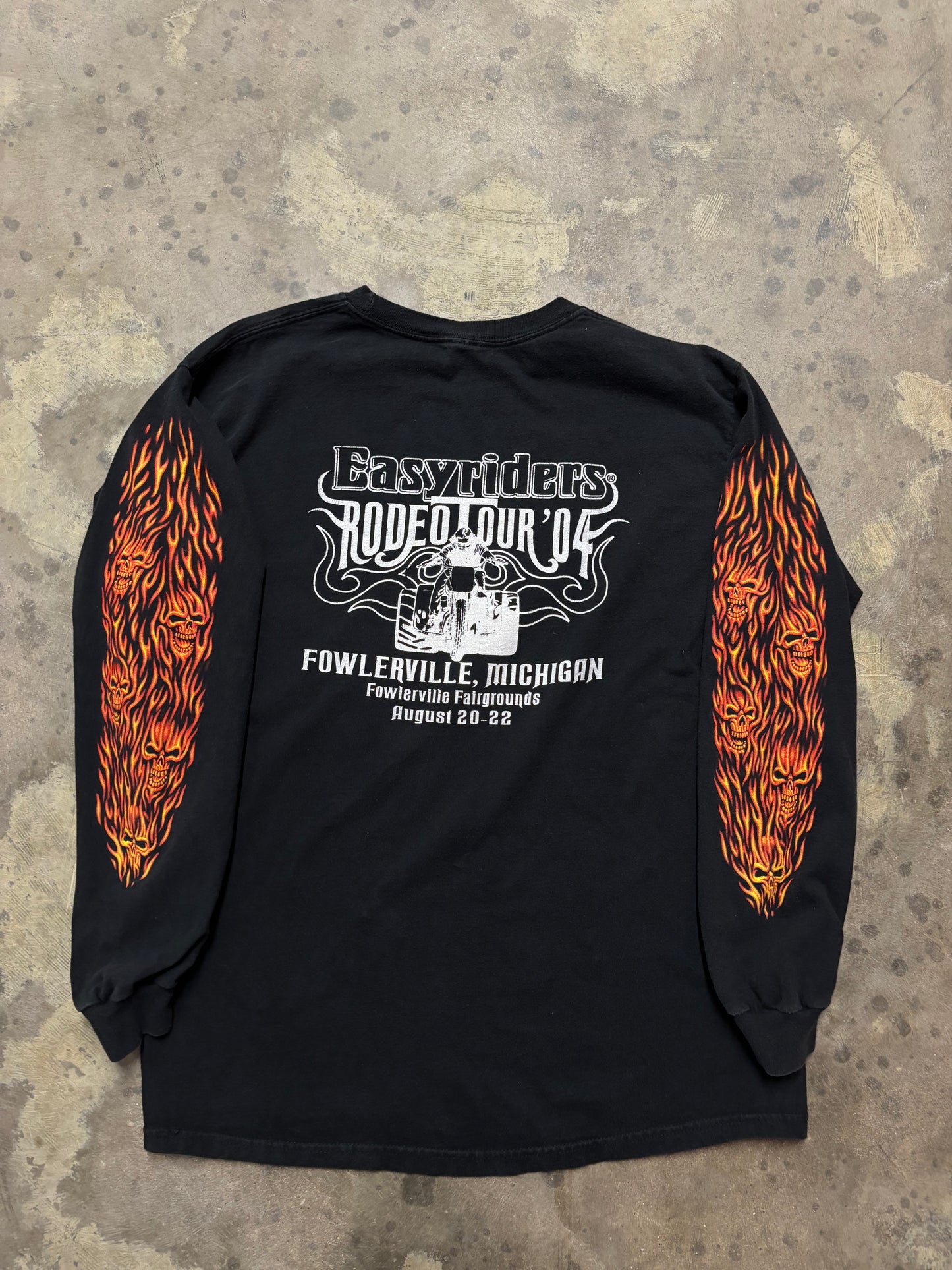 Vintage Easyriders Skull Flame shirt size large