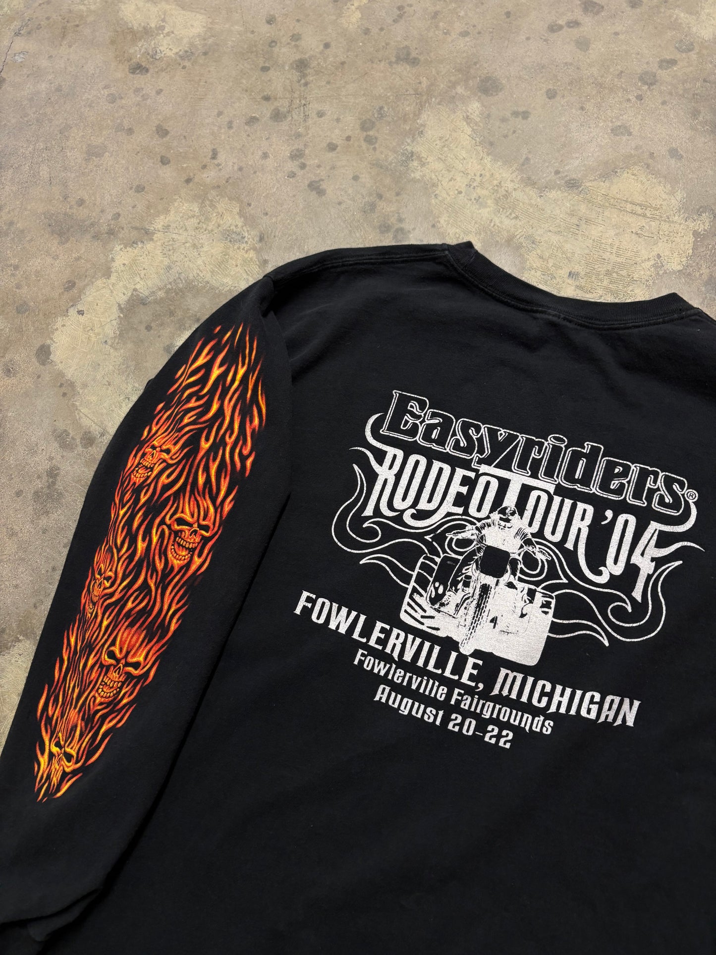 Vintage Easyriders Skull Flame shirt size large