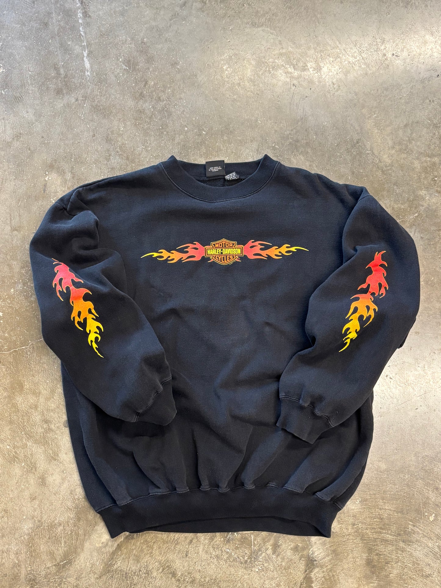 Vintage Harley Davidson Flame Crewneck size xxl