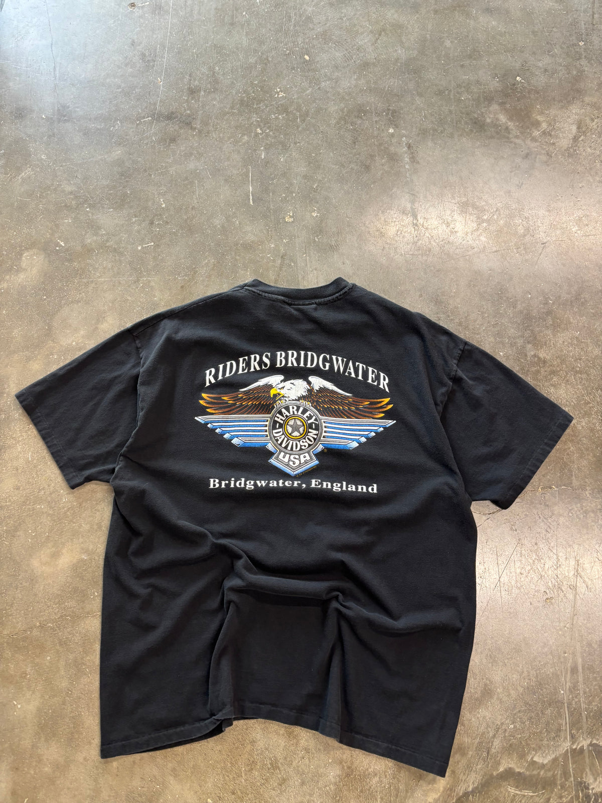Vintage Harley Davidson blue flame shirt size xxl