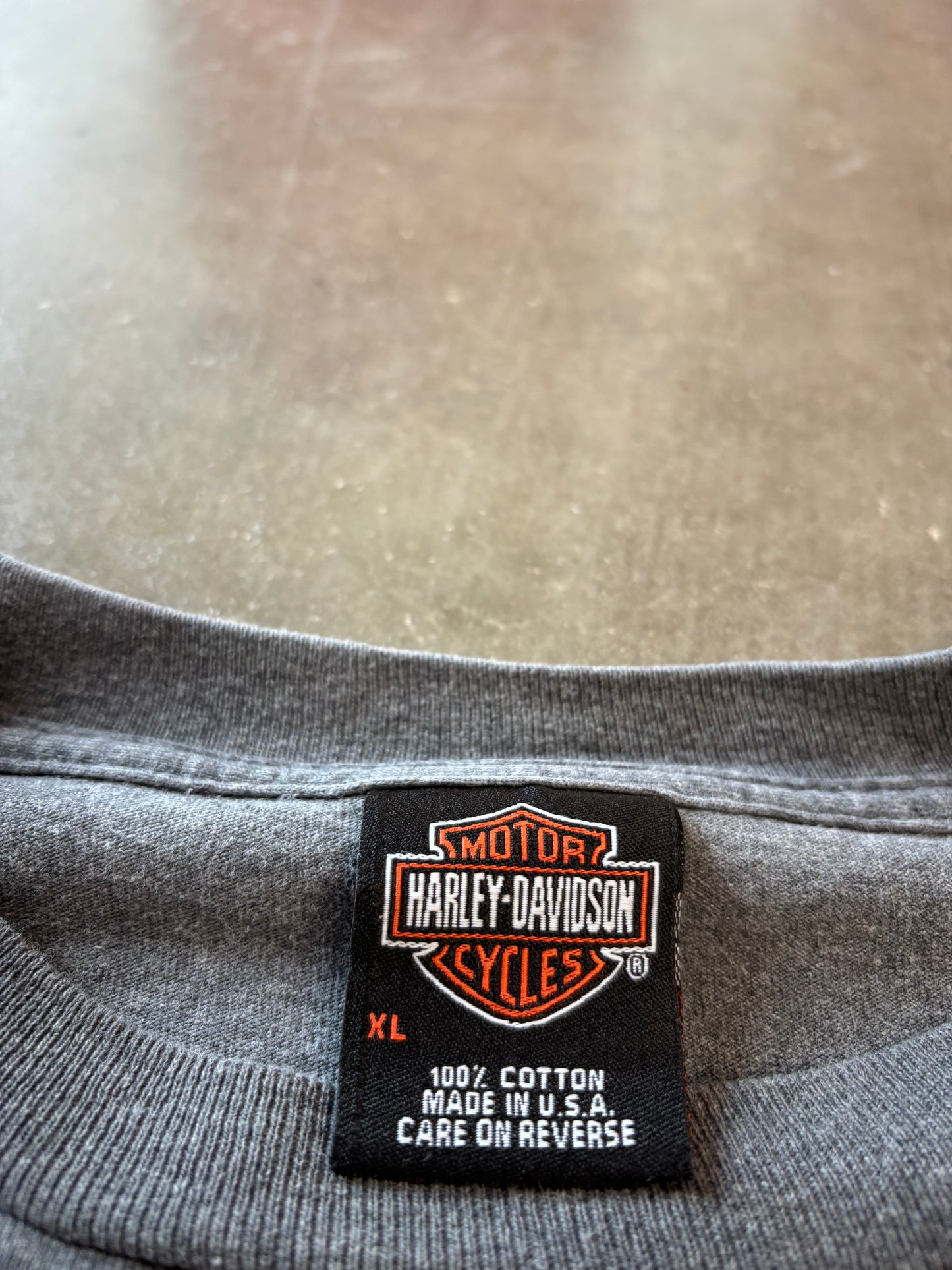 Vintage Harley Davidson Grey flame long sleeve size xl