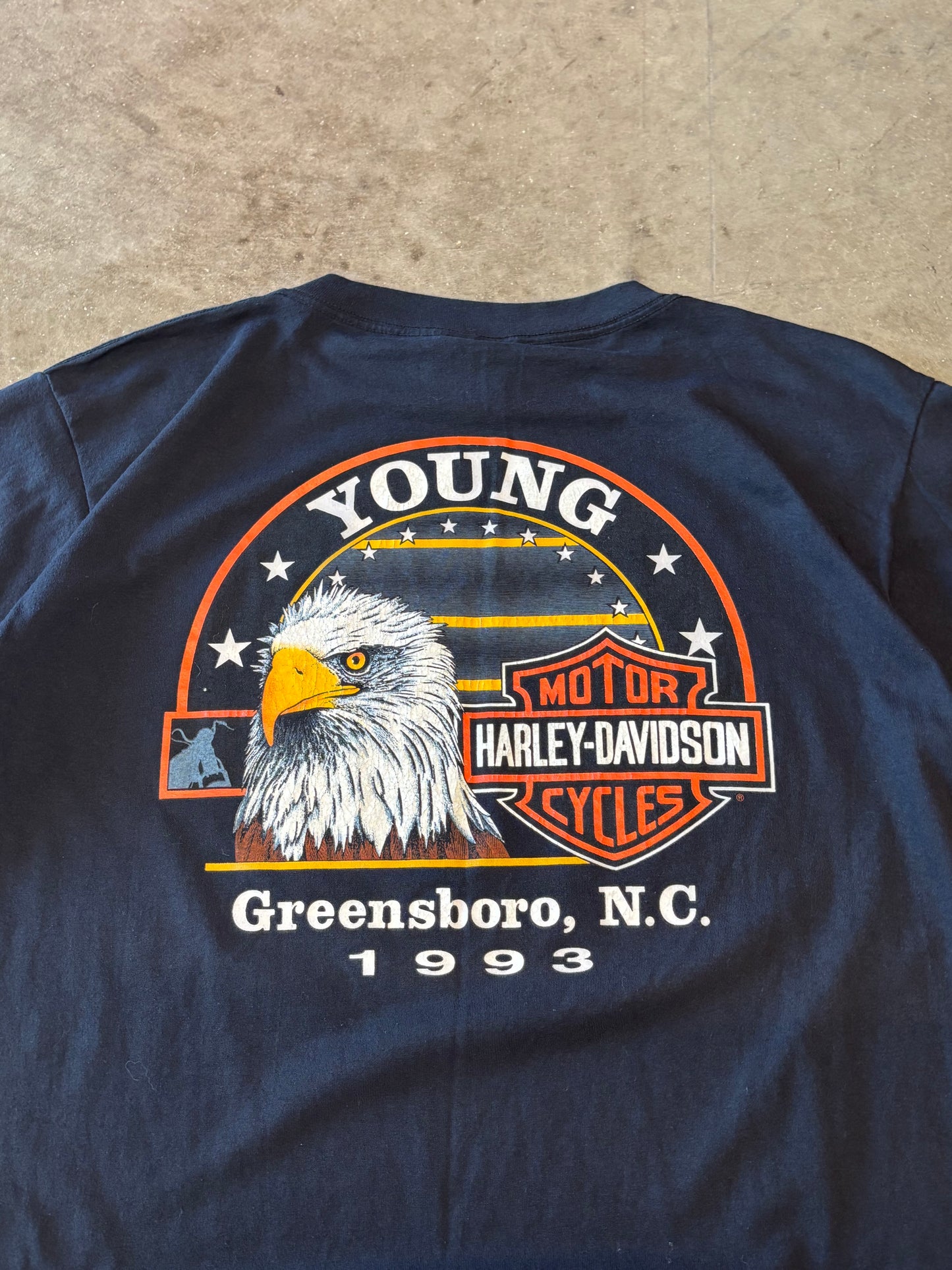 Vintage Harley Davidson Flaming Eagle shirt size xl