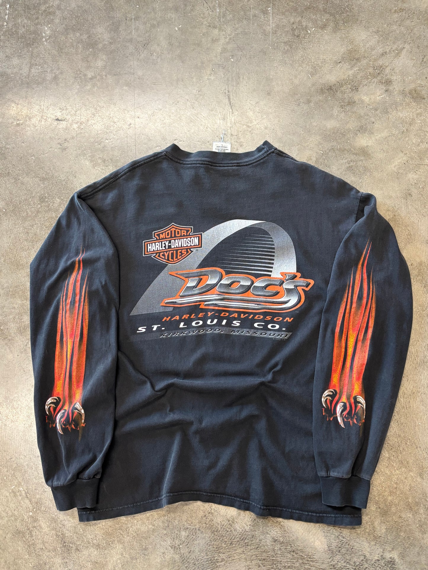 Vintage Harley Davidson claw long sleeve size large