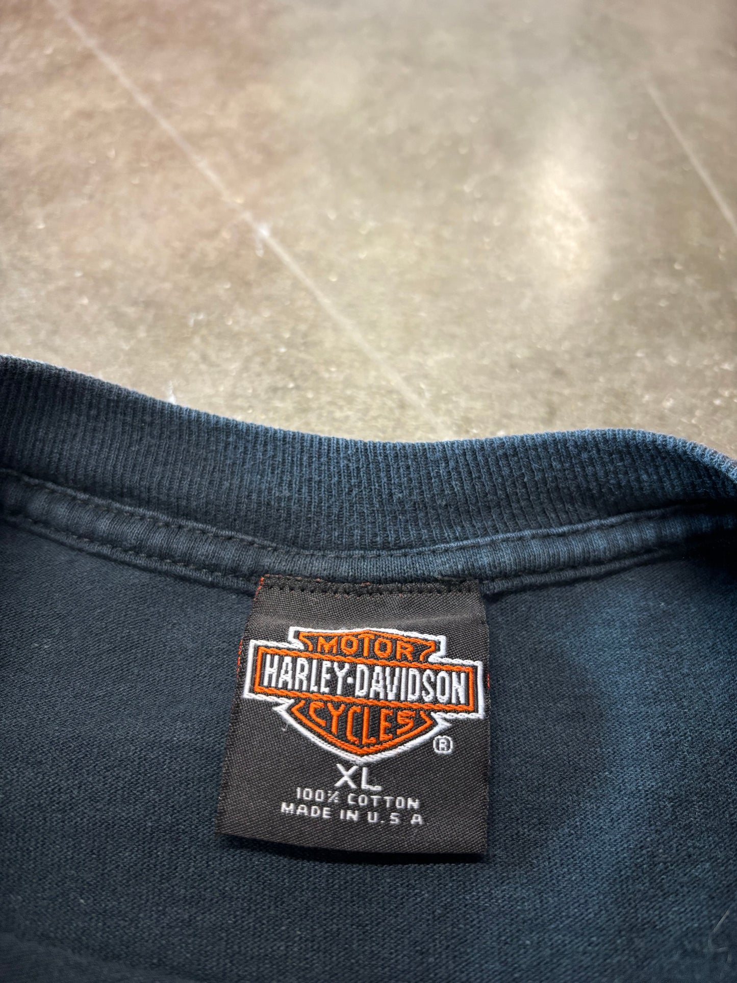 Vintage Harley Davidson Flame ball long sleeve size xl