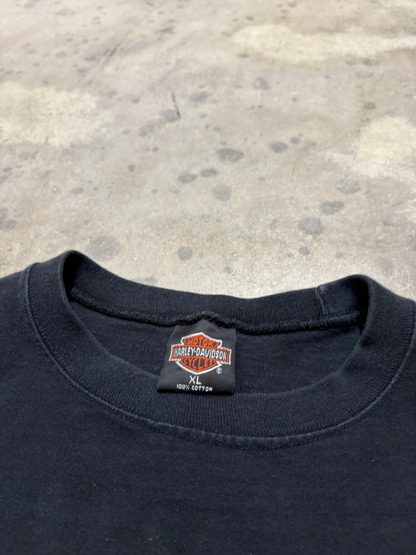 Vintage Harley Davidson shooting blue flame long sleeve shirt size XL