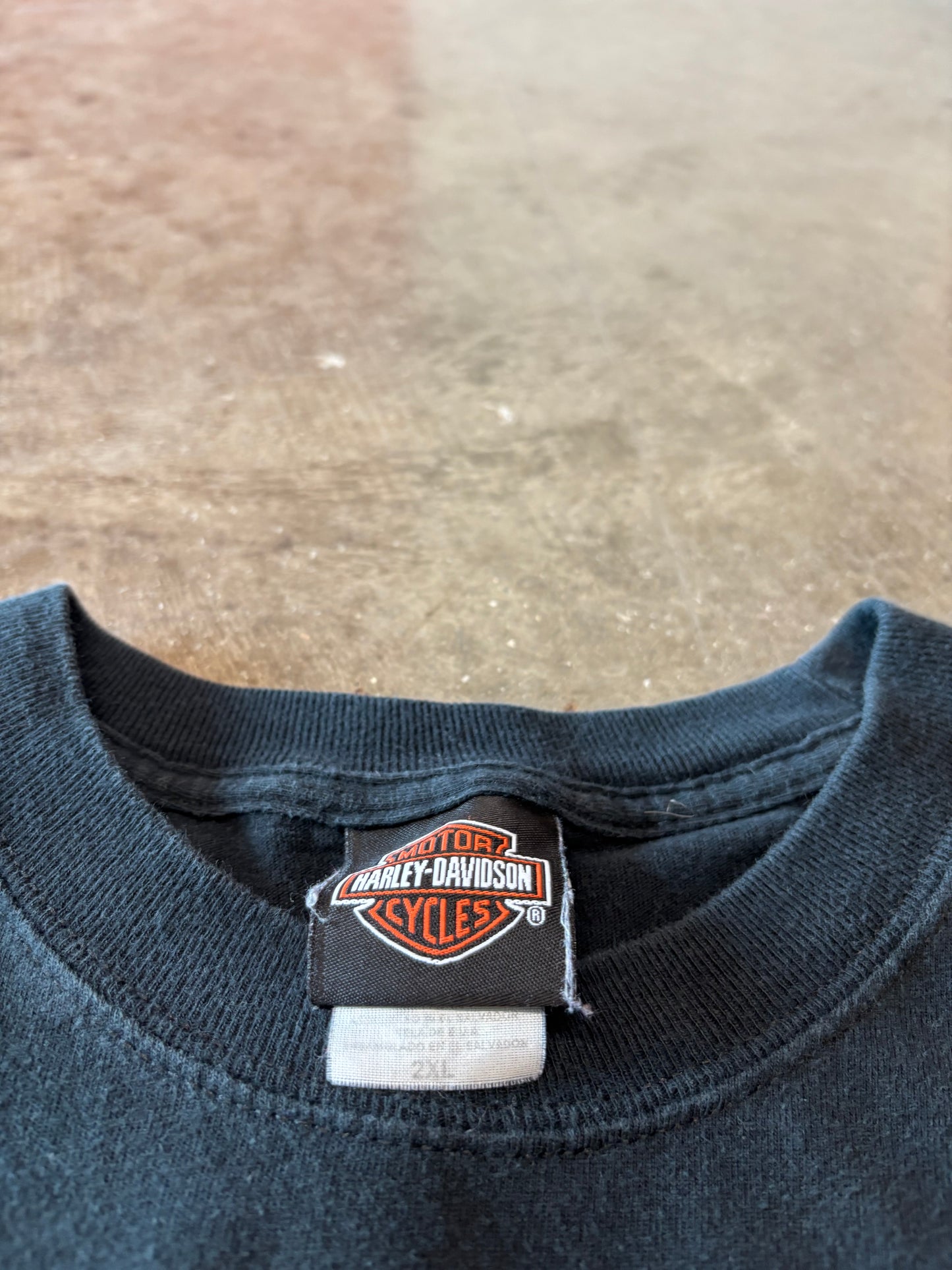 Vintage Harley Davidson string flame long sleeve size xxl