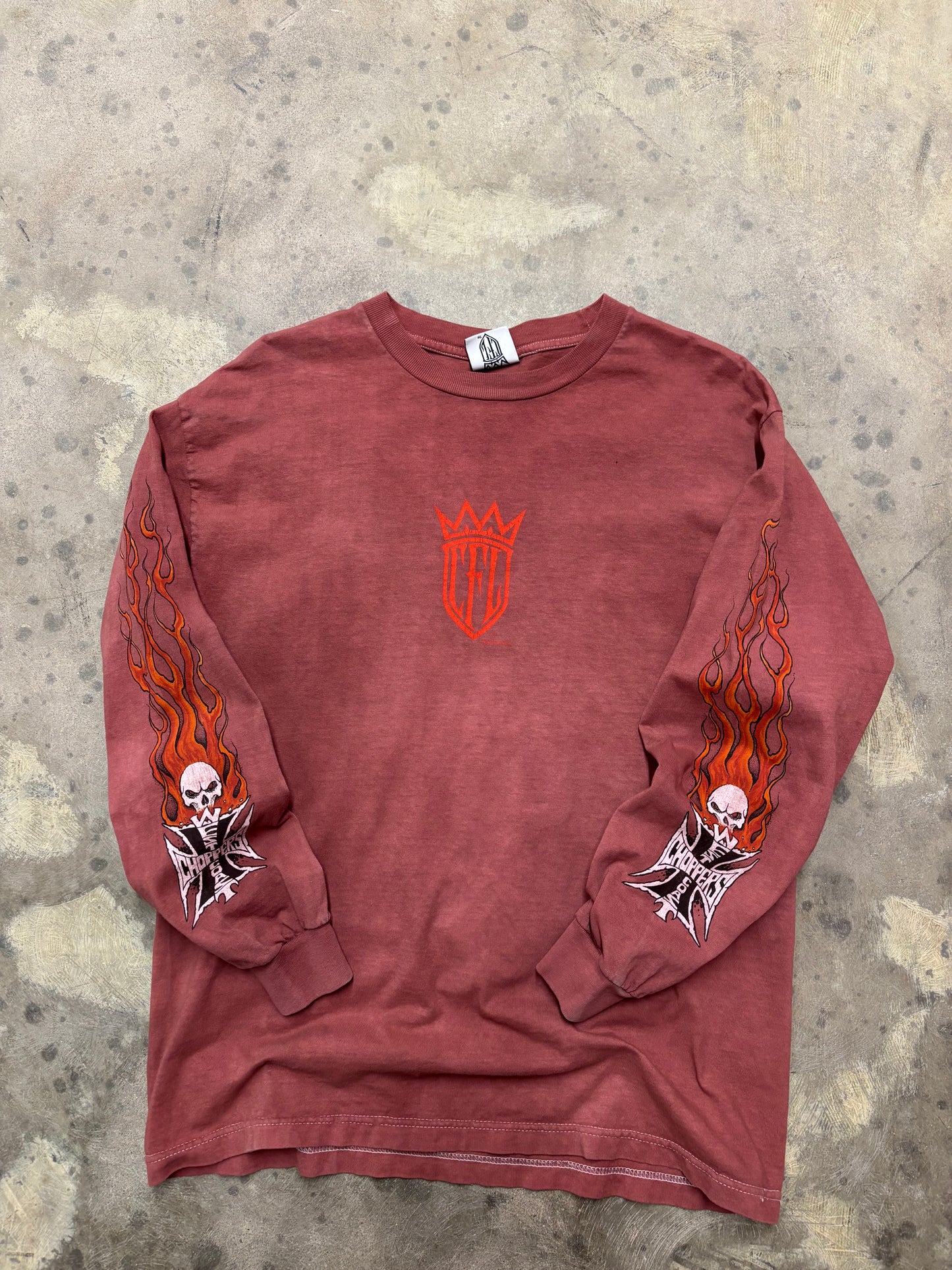Vintage West Coast Choppers Skull long sleeve size large shirt