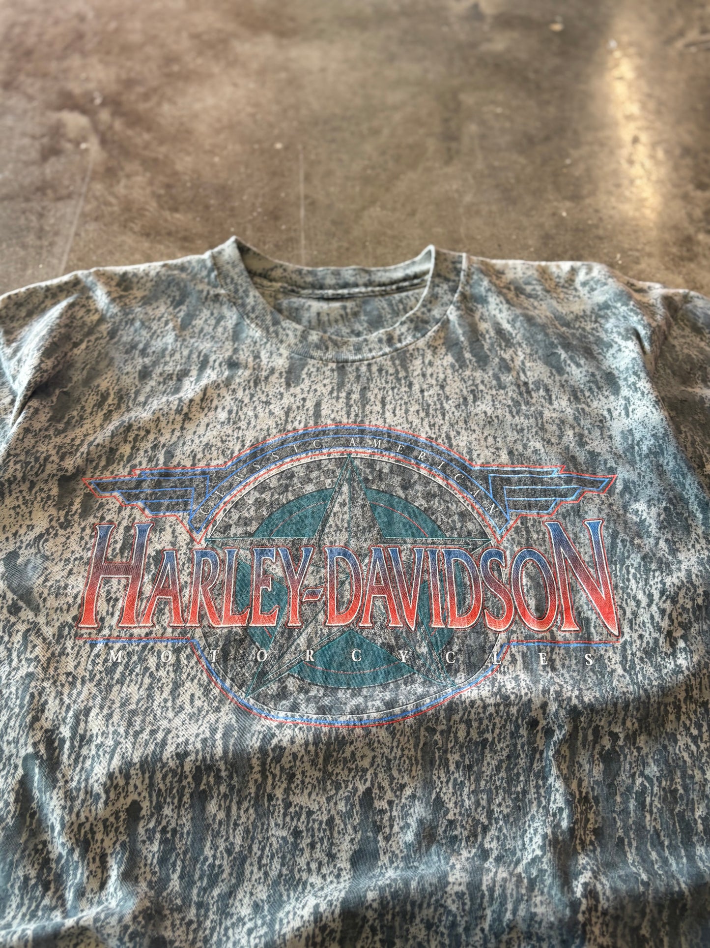 Vintage Harley marble dyed shirt size extra large