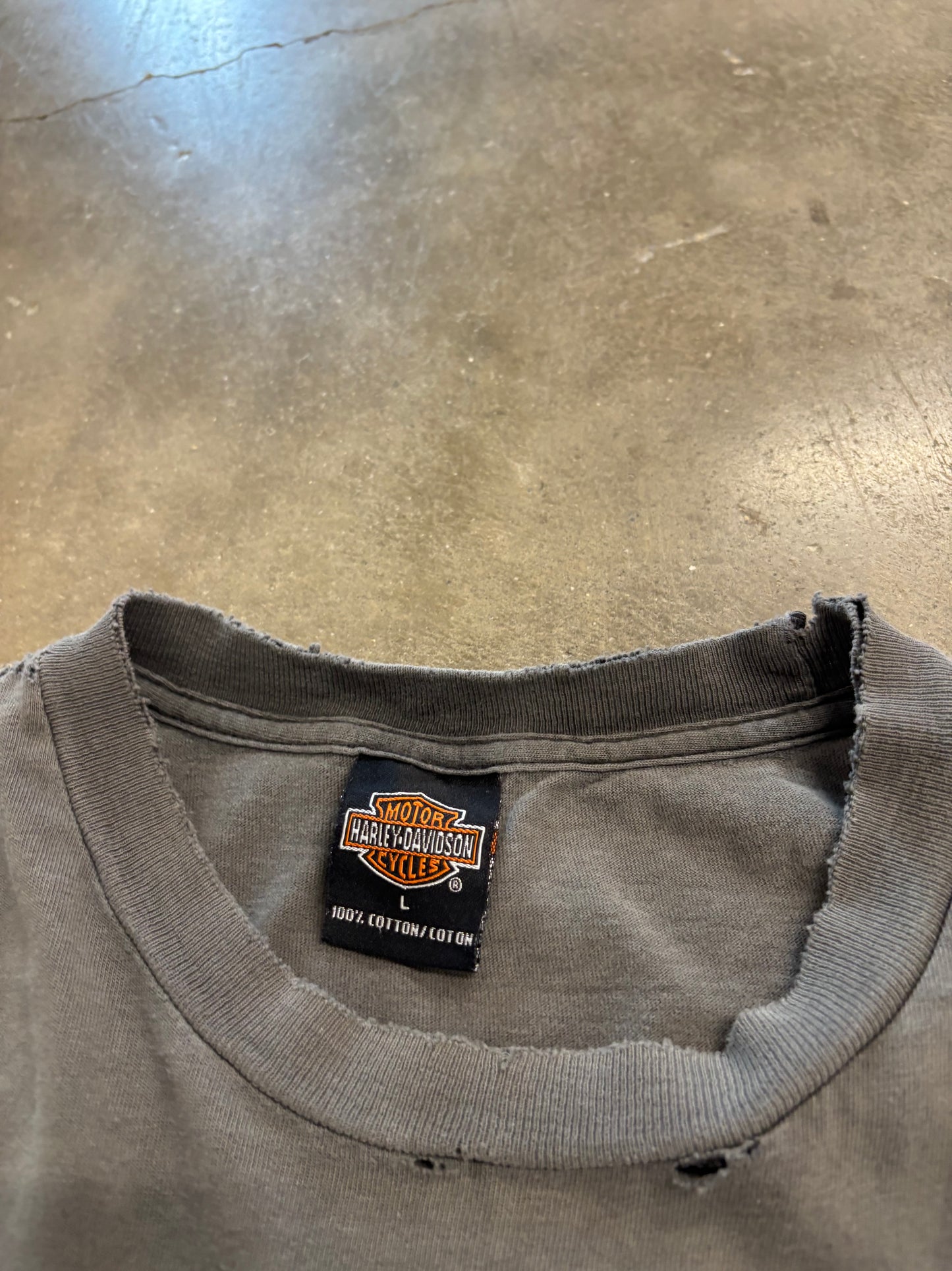 Vintage Harley Davidson skull chop size large faderrr