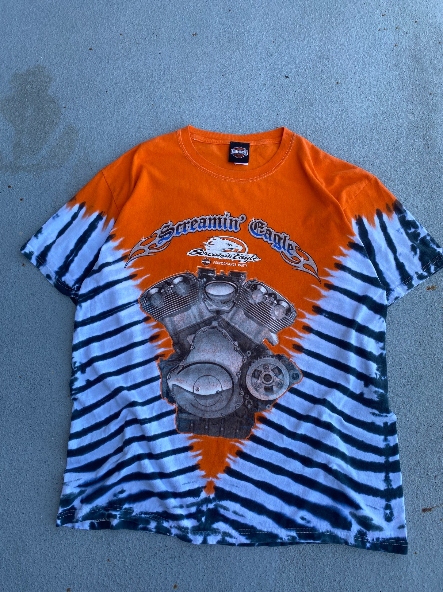 Harley Davidson Screamin Eagle Tie Dye Shirt Size XL