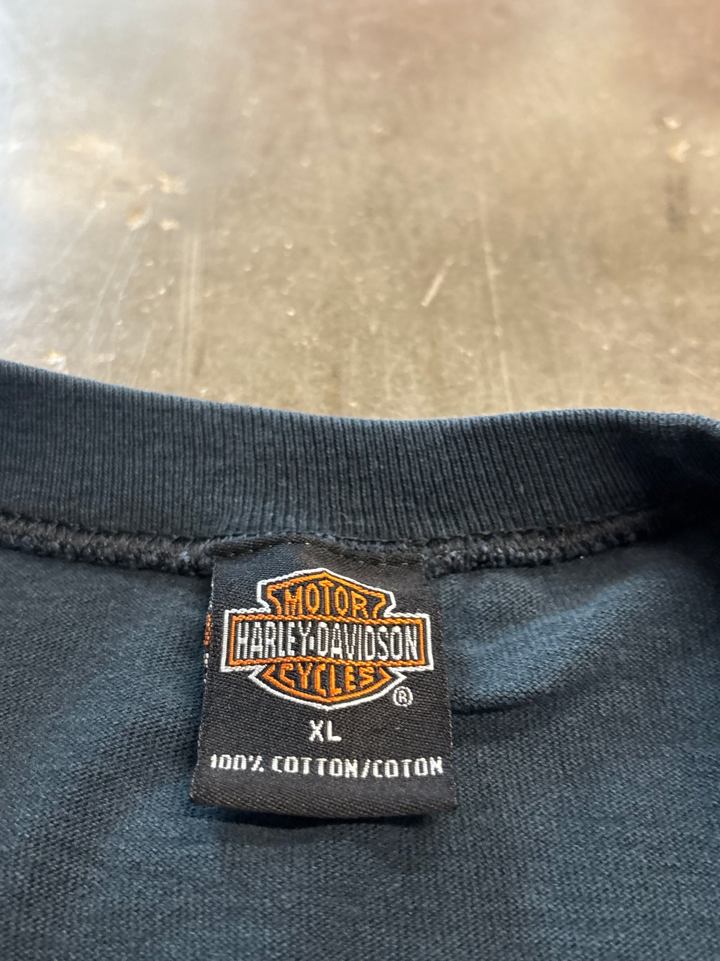 Vintage Harley Davidson Flame ball long sleeve size xl